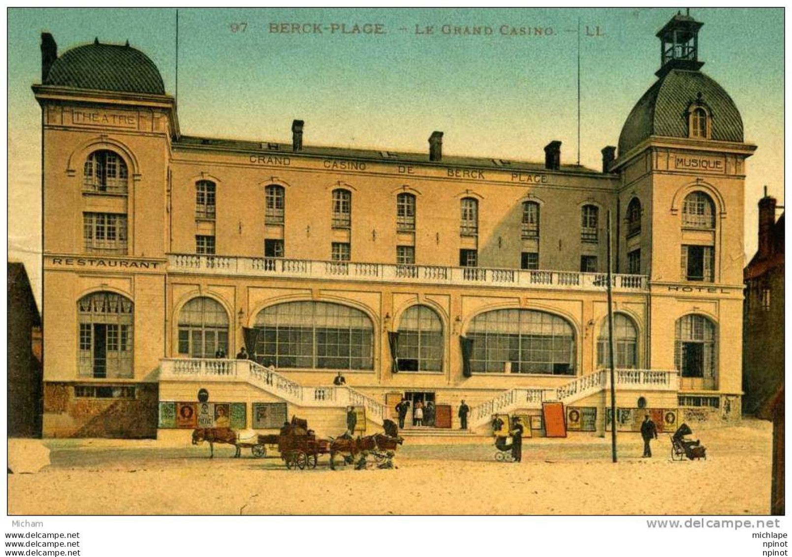 CPA 62 BERCK   LE GRAND CASINO  COULEURS  PARFAIT ETAT - Berck