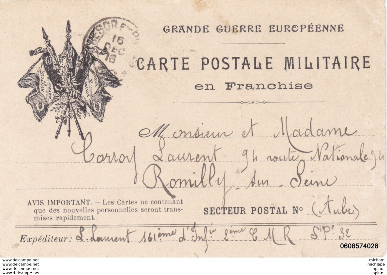 Correspondance  Militaire  14/18 - 1914-18