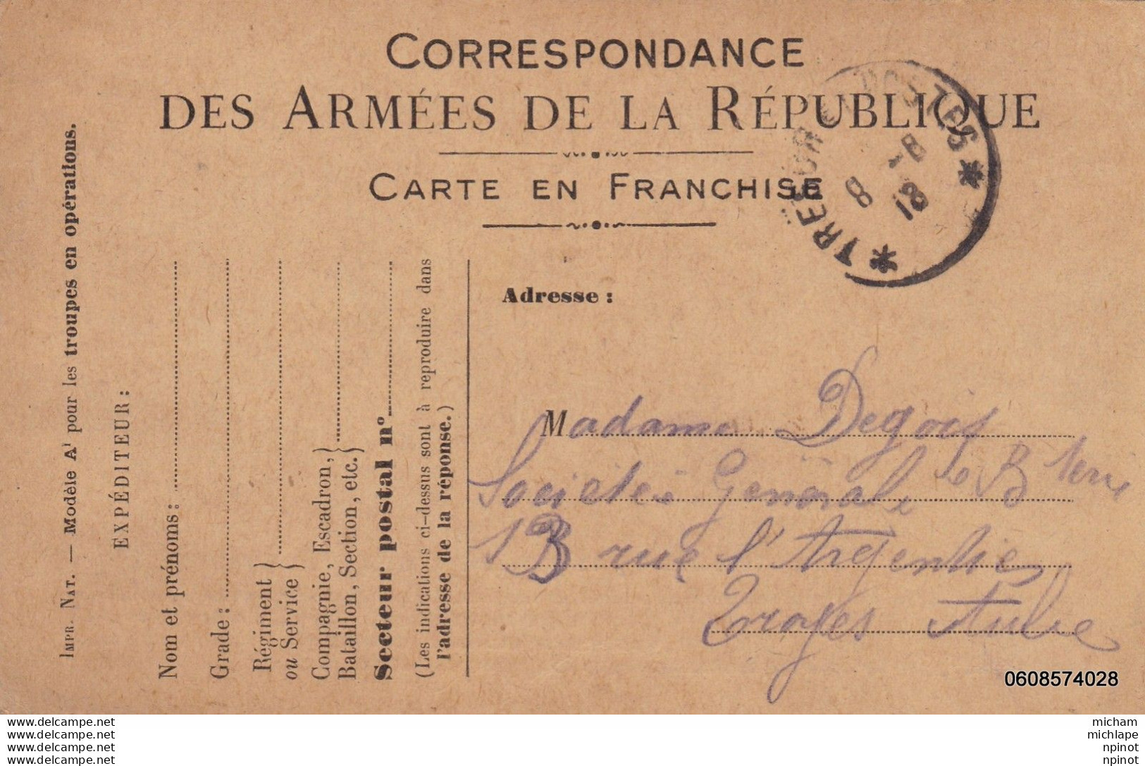 Correspondance  Militaire  14/18 - 1914-18