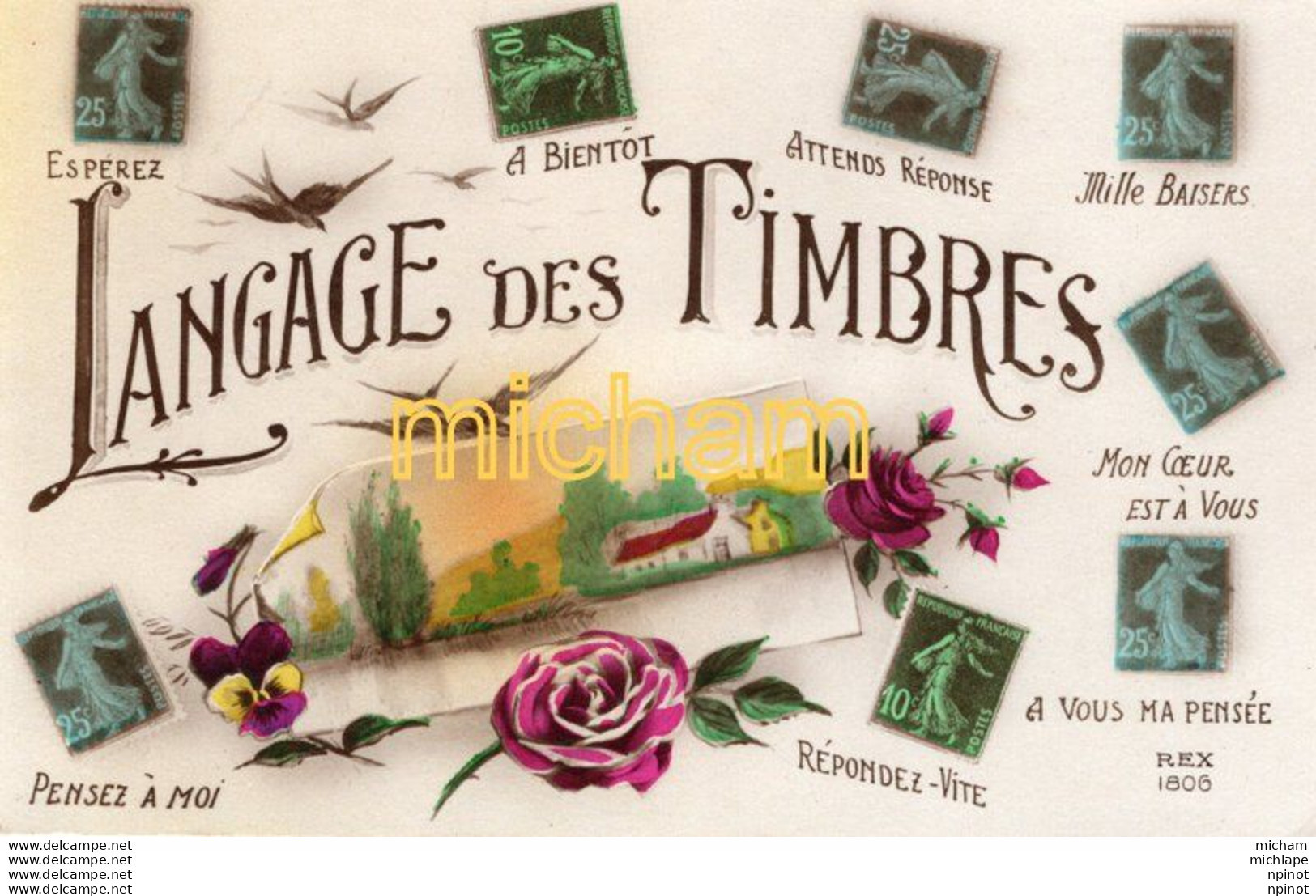 CPA  THEME  Fantaisie - Langage Du Timbre - Other & Unclassified