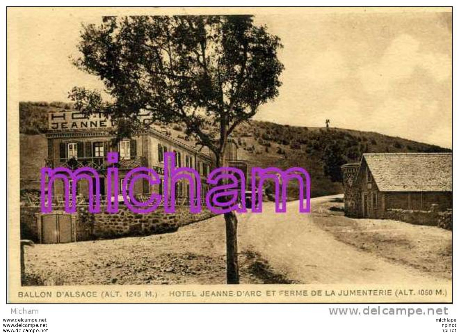 CPA 90   LE BALLON D'ALSACE HOTEL JEANNE D'ARC ET FERME DE LA  JUMENTERIE    TRES BON ETAT - Autres & Non Classés