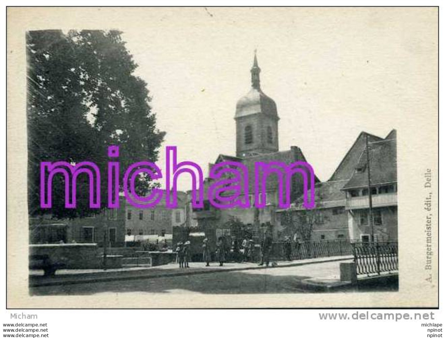 CPA 90     DELLE  L'EGLISE ET LE PONT  TRES BON ETAT - Delle