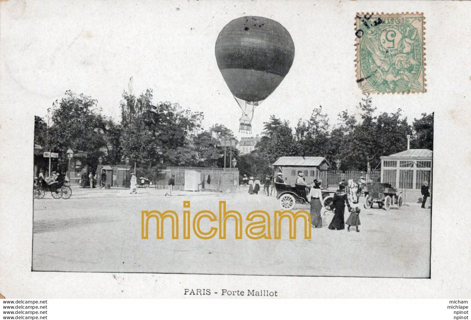 C P A   - 75 - PARIS - 17em  - Porte Maillot - Un Ballon Dirigeable - District 17