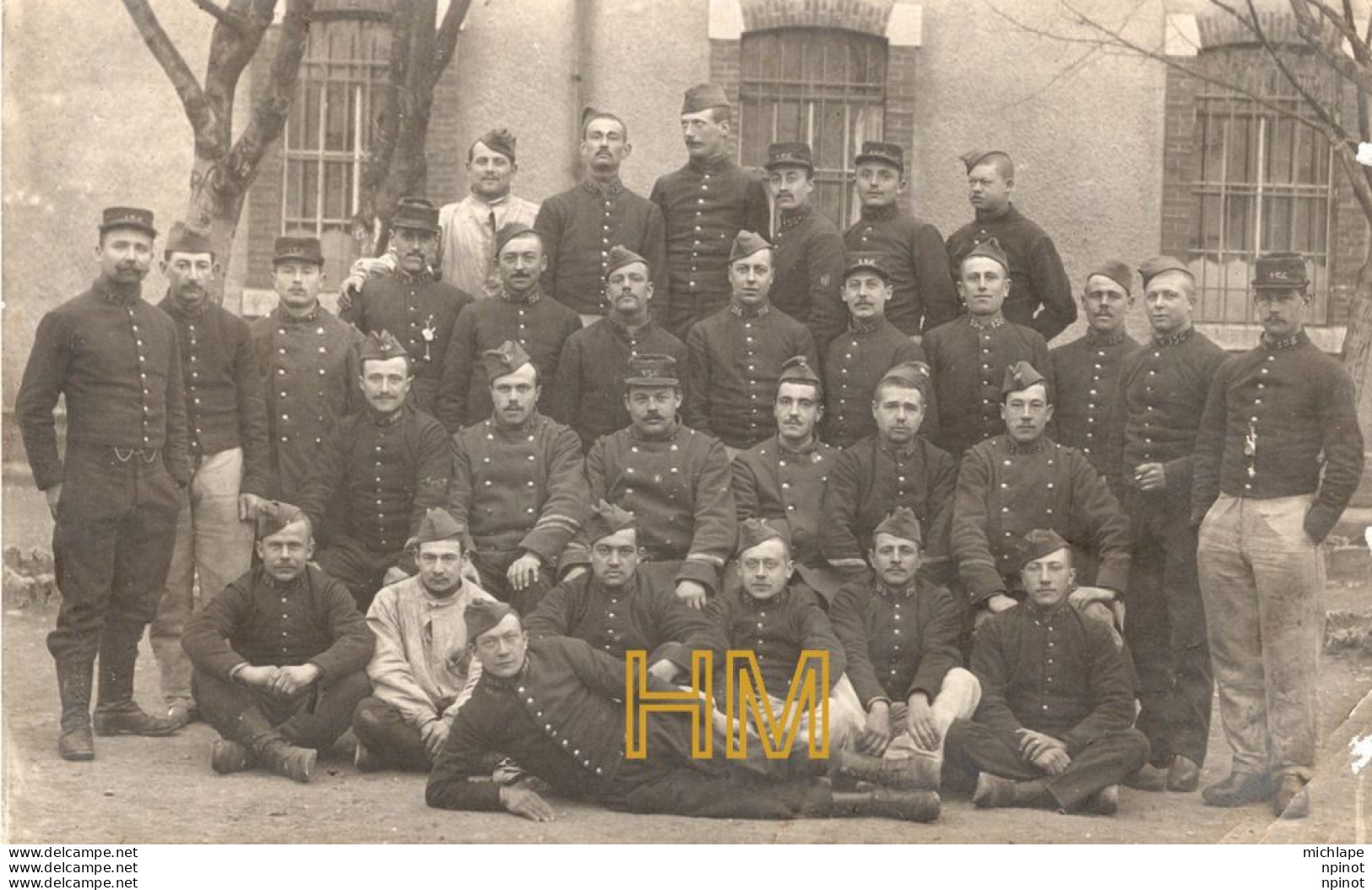 C P A  PHOTO Groupe De Militaires - - War 1914-18