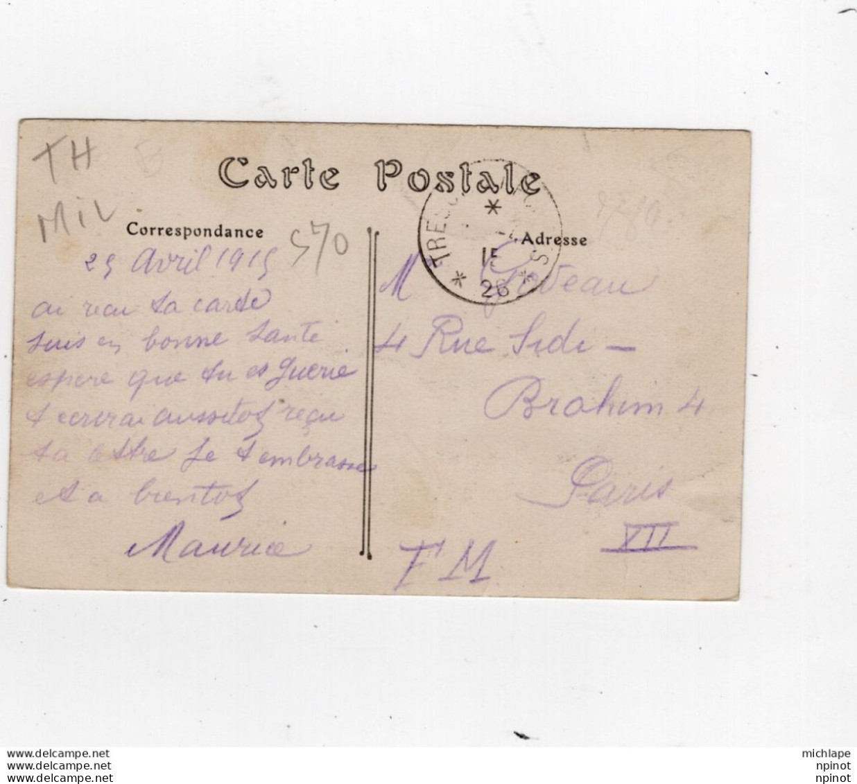 C P A .T H - Militaire 14/18 - Infanterie  En Marche - War 1914-18