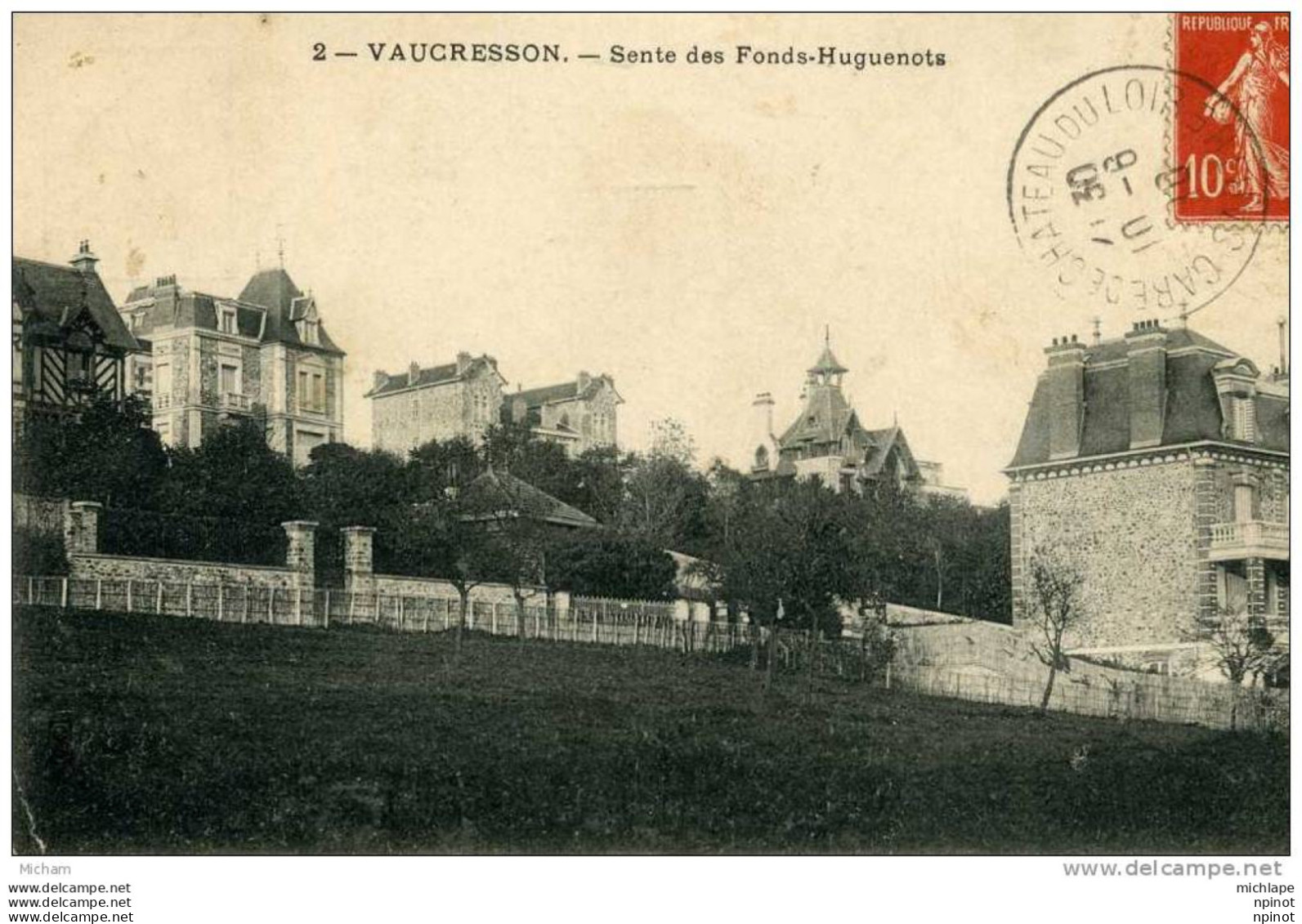 CPA 92 VAUCRESSON   SENTE  DES FONDS HUGUENOTS  PARFAIT ETAT - Vaucresson