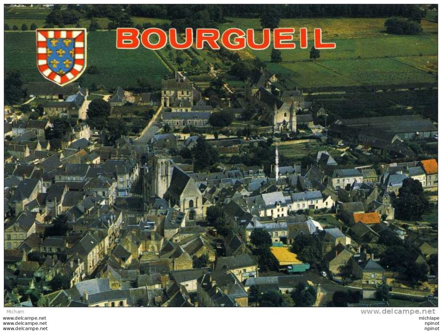 CPM  37  BOURGUEIL   L'EGLISE LE BOURG  PARFAIT ETAT - Other & Unclassified