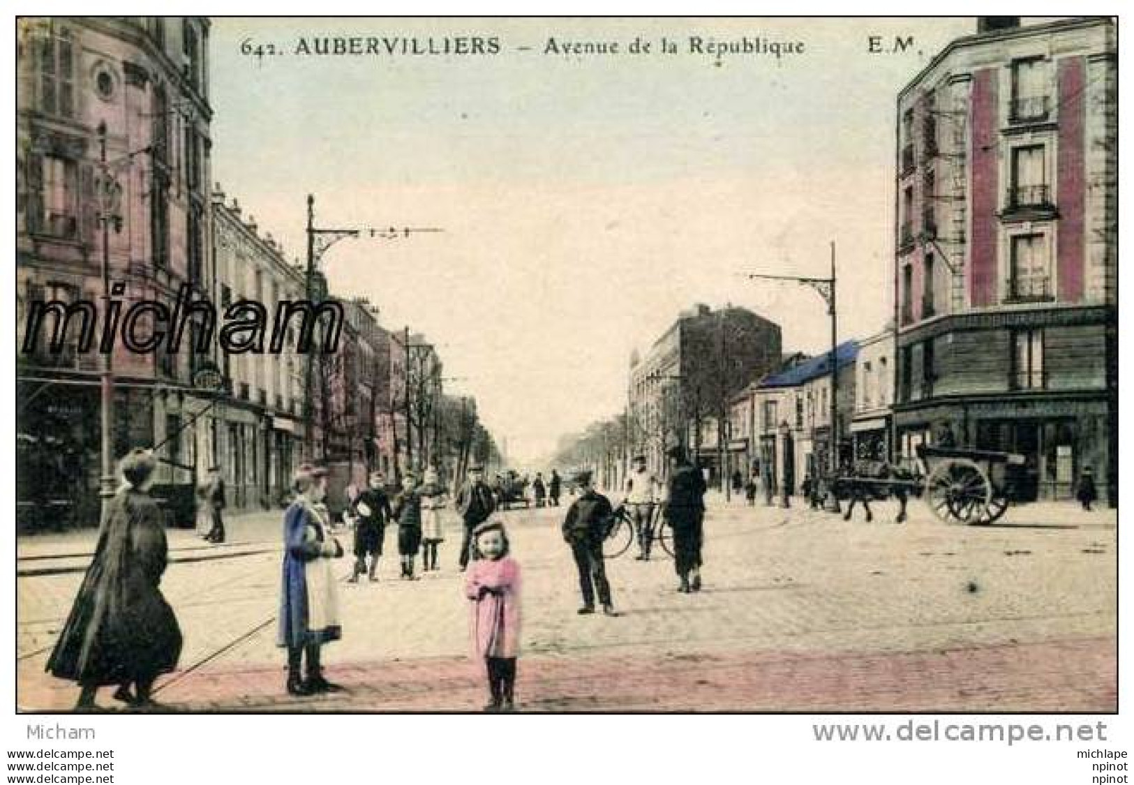 CPA 93 AUBERVILLIERS  AVENUE DE LA REPUBLIQUE   BELLE  ANIMATION    PARFAIT ETAT - Aubervilliers