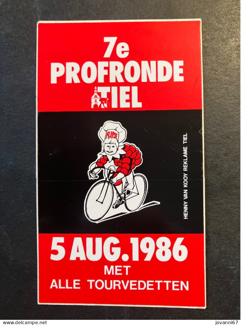 Profronde Tiel - Sticker - Cyclisme - Ciclismo -wielrennen - Cycling