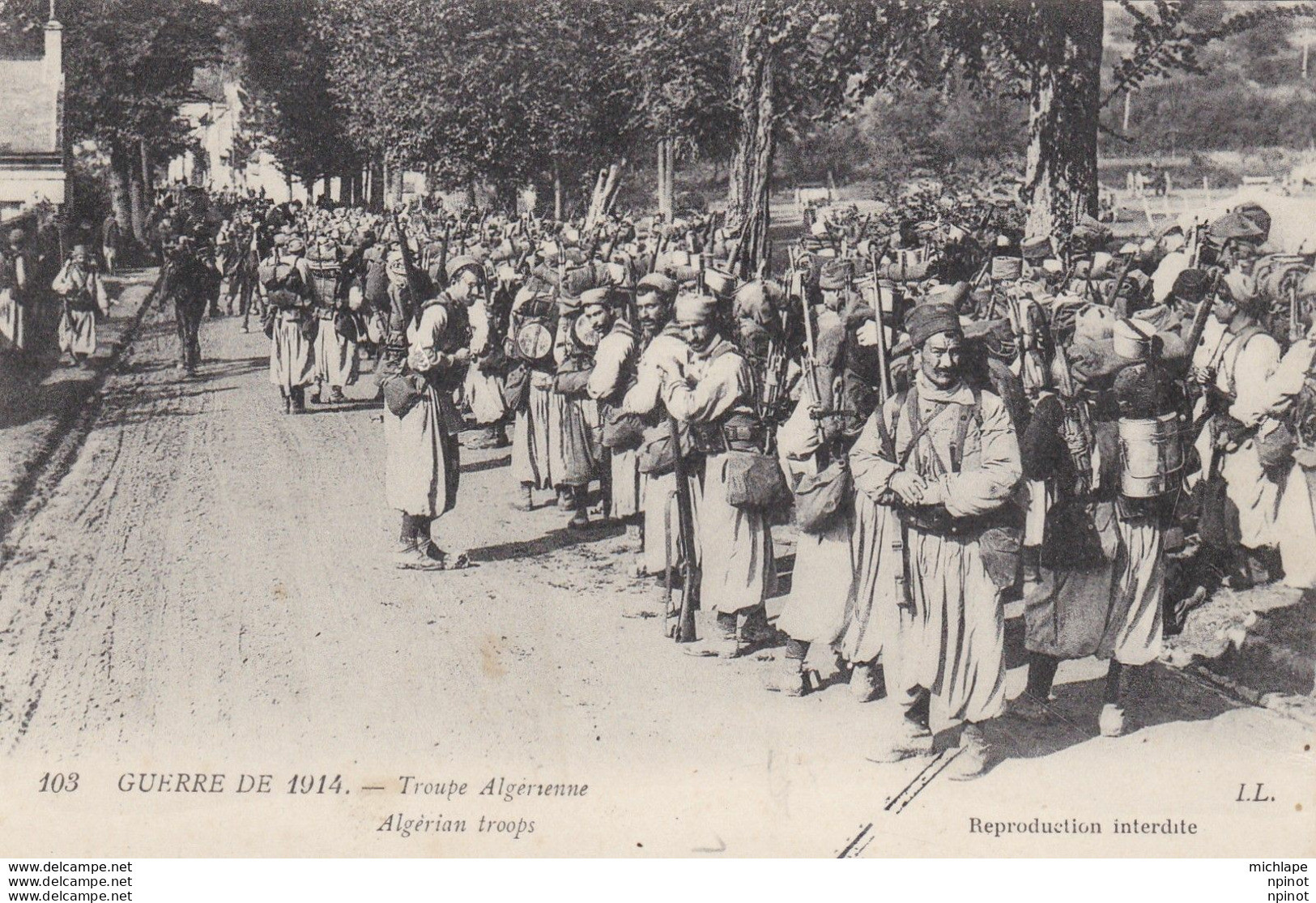 C P A  Troupe  Algerienne    T B E - 1914-18