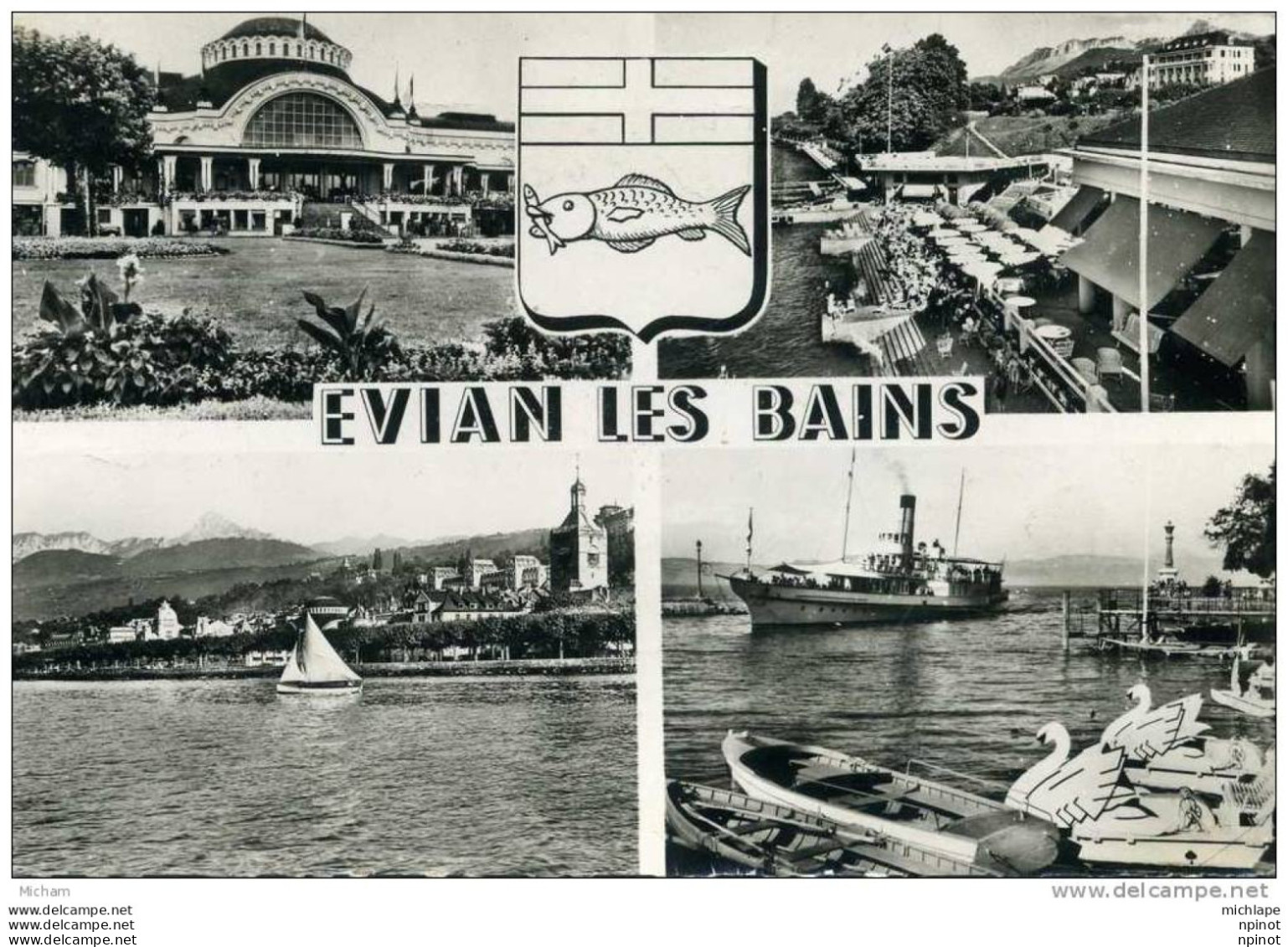 CPM  74    EVIAN MULTIVUES PARFAIT ETAT - Evian-les-Bains