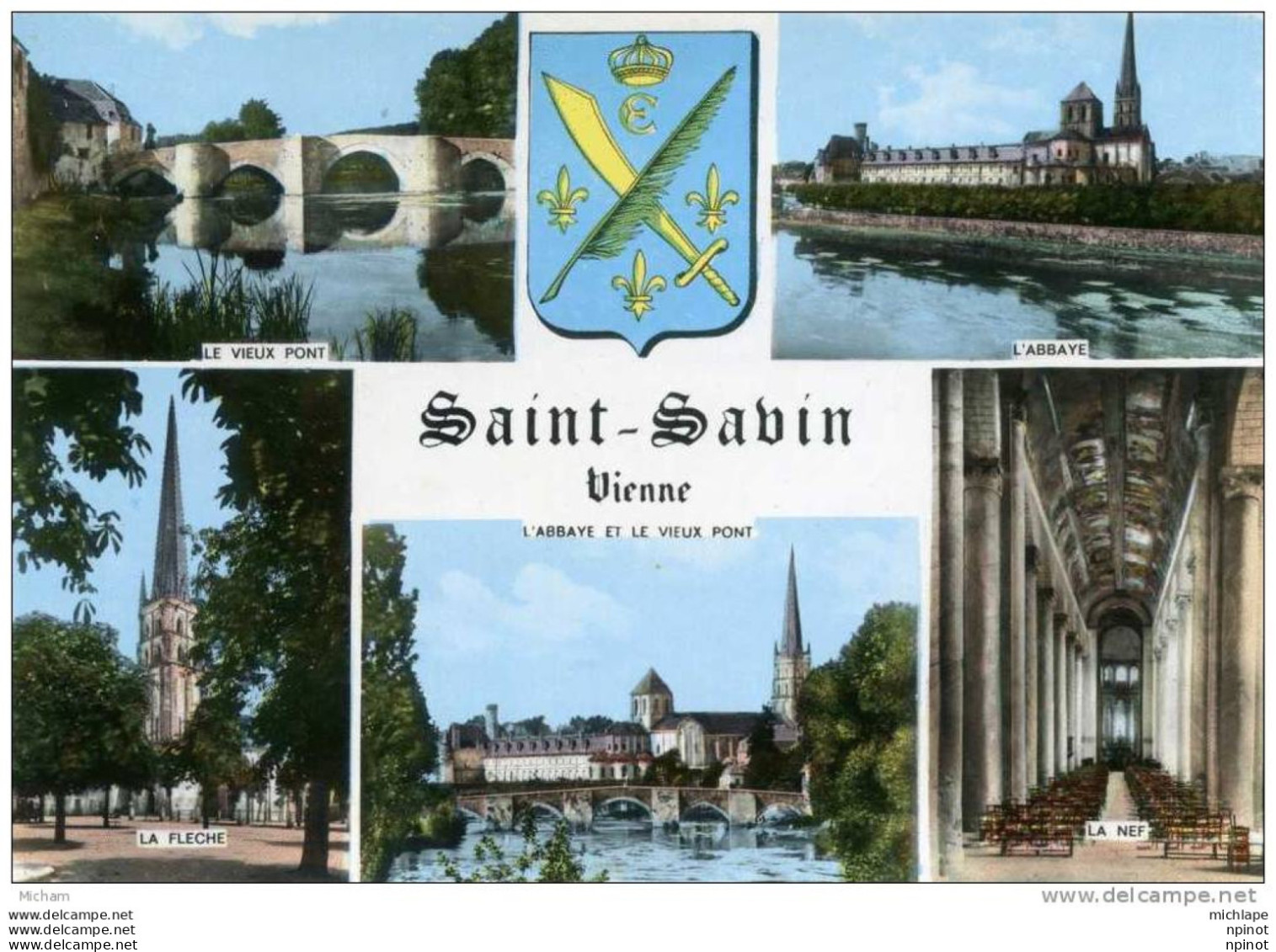 CPM  86  SAINT SAVIN   MULTIVUES   PARFAIT ETAT - Saint Savin