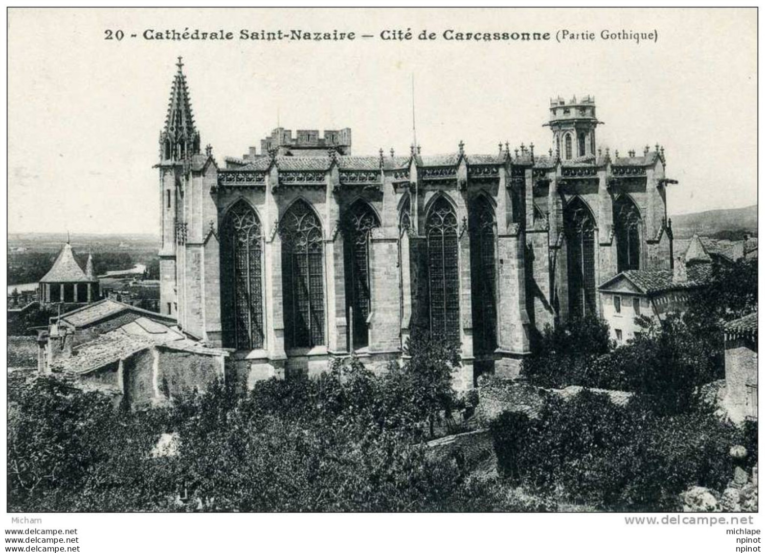 CPA  11  CATHEDRALE  SAINT NAZAIRE  CITE DE CARCASSONNE  PARFAIT ETAT - Carcassonne