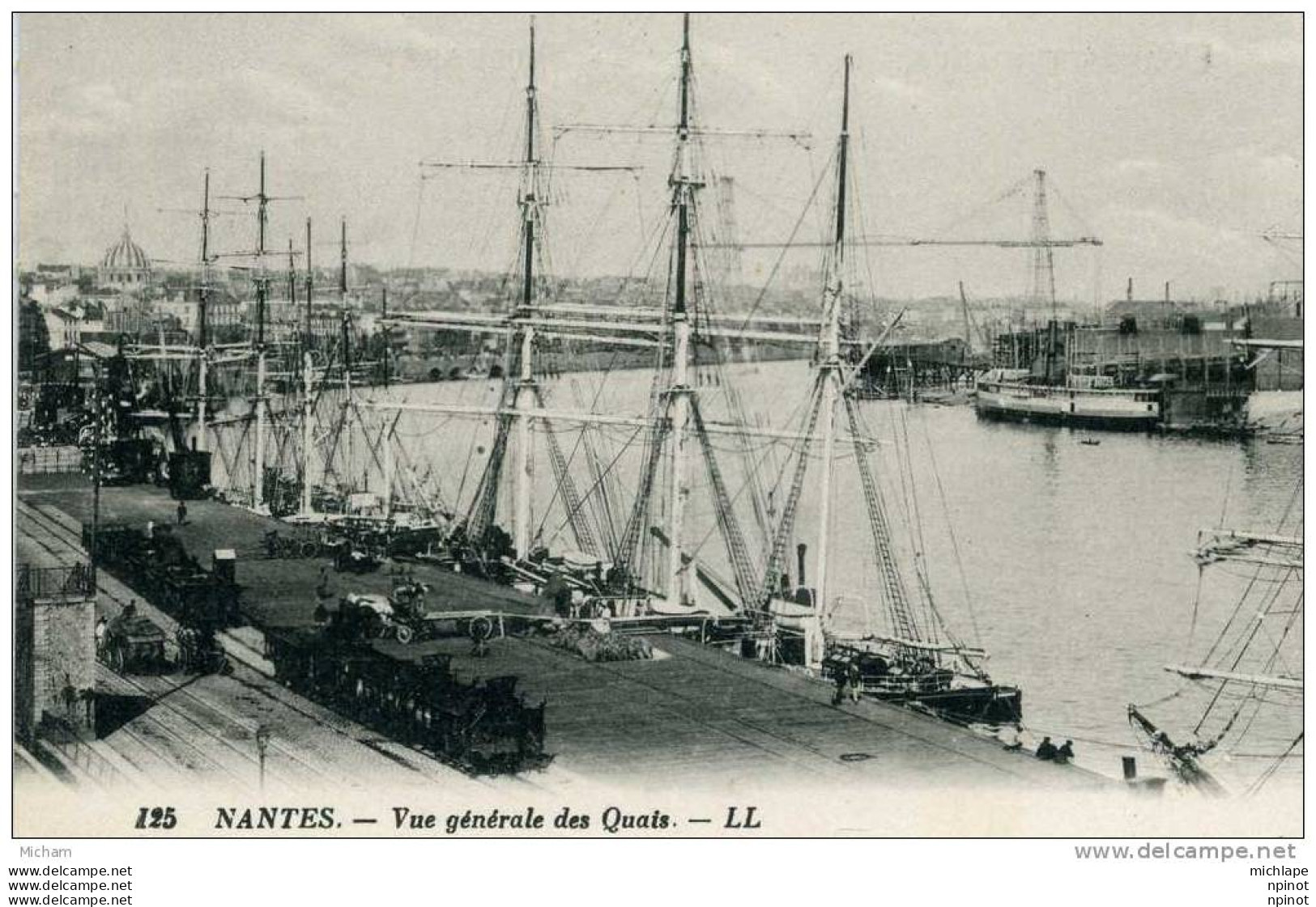 CPA  44   NANTES  VUE  GENERALE DES QUAIS PARFAIT ETAT - Nantes