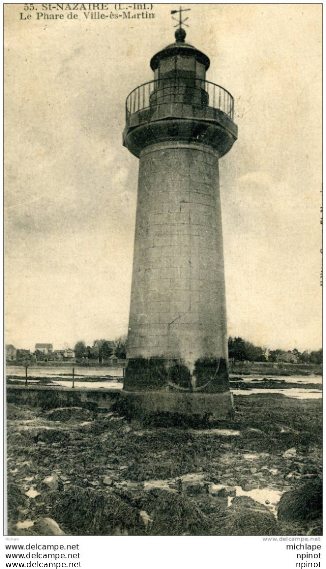 CPA  44    SAINT NAZAIRE LE PHARE DE VILLE ES MARTIN - Saint Nazaire