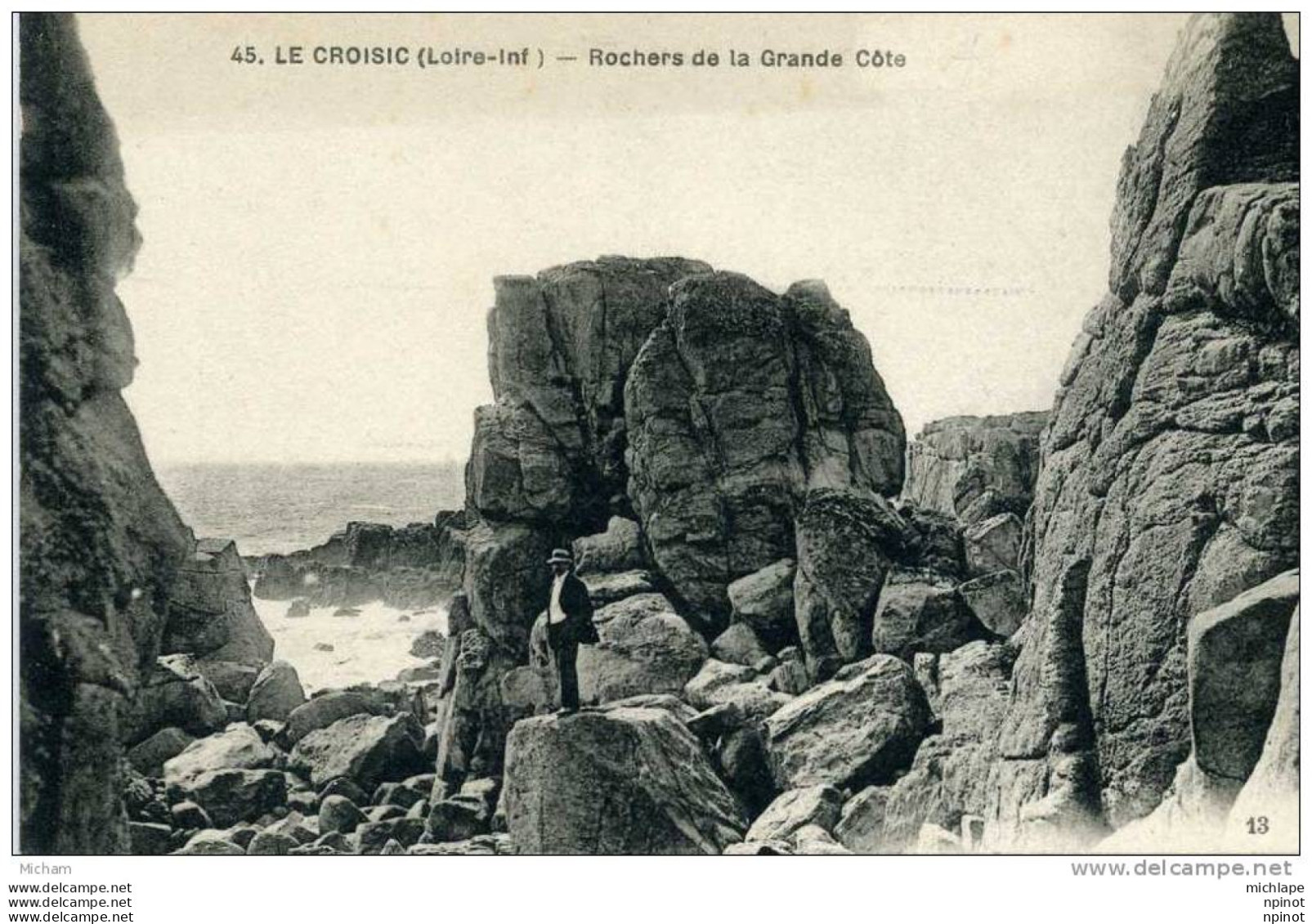 CPA 44   LE CROISIC  ROCHERS DE LA  GRANDE COTE PARFAIT ETAT - Le Croisic