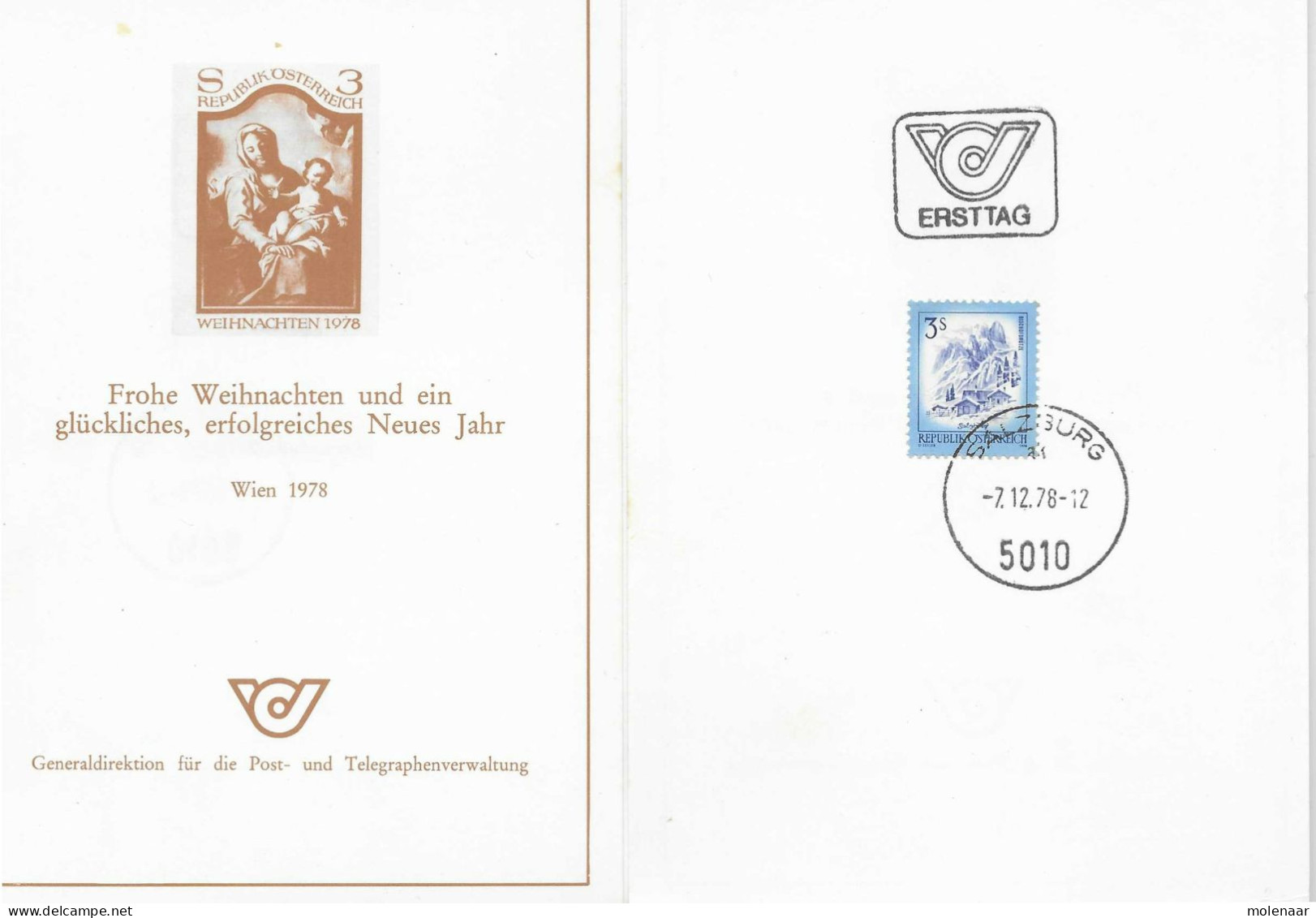 Postzegels > Europa > Oostenrijk >  Republiek > 1971-1900 > Kaart Uit 1978  Met 1 Postzegel (17772) - Briefe U. Dokumente