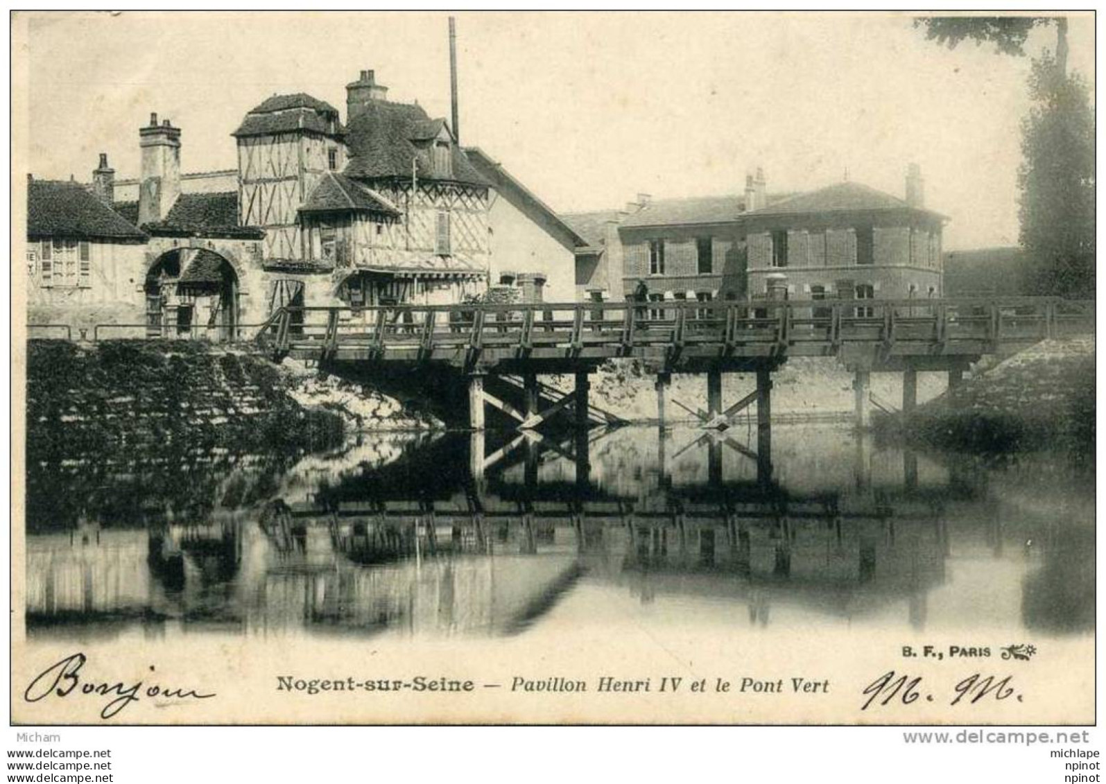 CPA 10  NOGENT SUR SEINE  PAVILLON HENRI IV     ET PONT VERT   PARFAIT ETAT - Nogent-sur-Seine