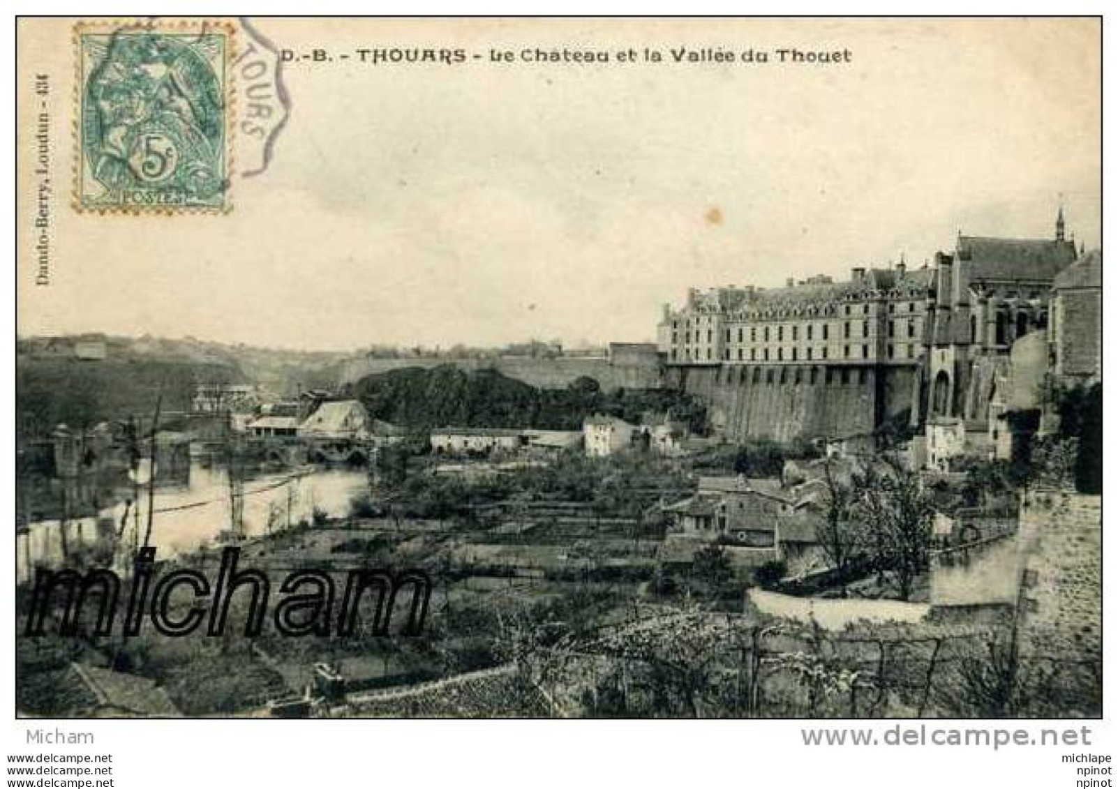 CPA 79    THOUARS   CHATEAU ET VALLEE DUTHOUET    TB ETAT - Thouars