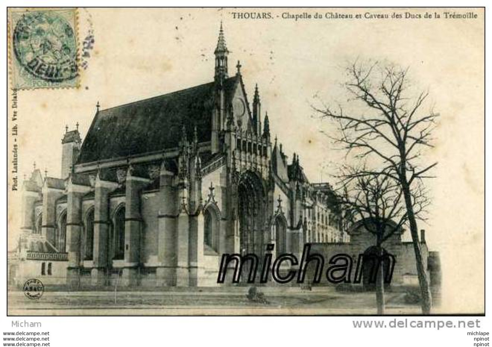 CPA 79    THOUARS CHAPELLE DU  CHATEAU   TB ETAT - Thouars