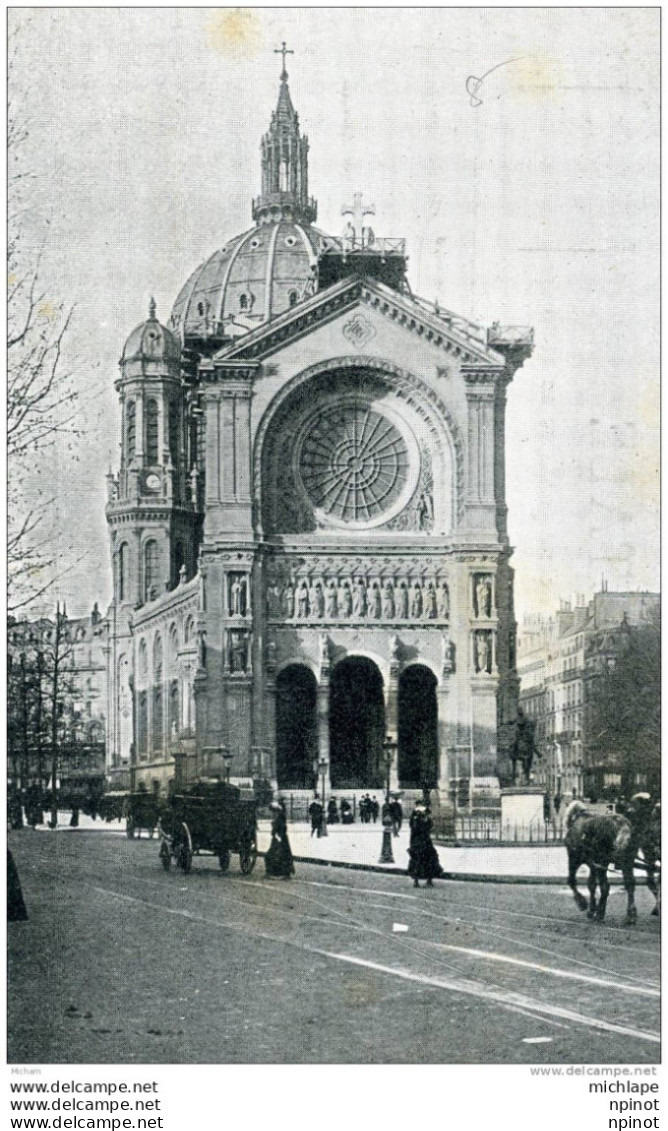 CPA  75 PARIS 8 Em EGLISE  ST AUGUSTIN   TB ETAT - District 08