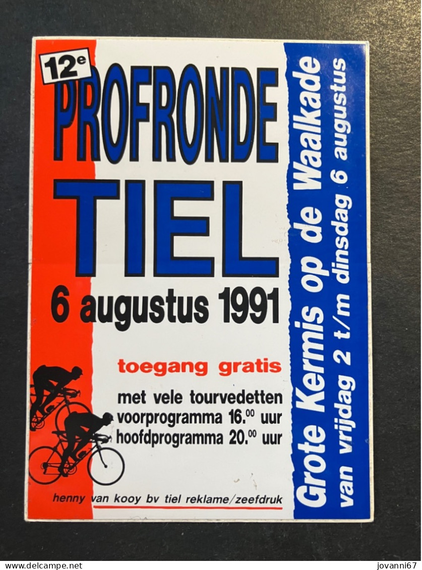 Profronde Tiel - Sticker - Cyclisme - Ciclismo -wielrennen - Cycling