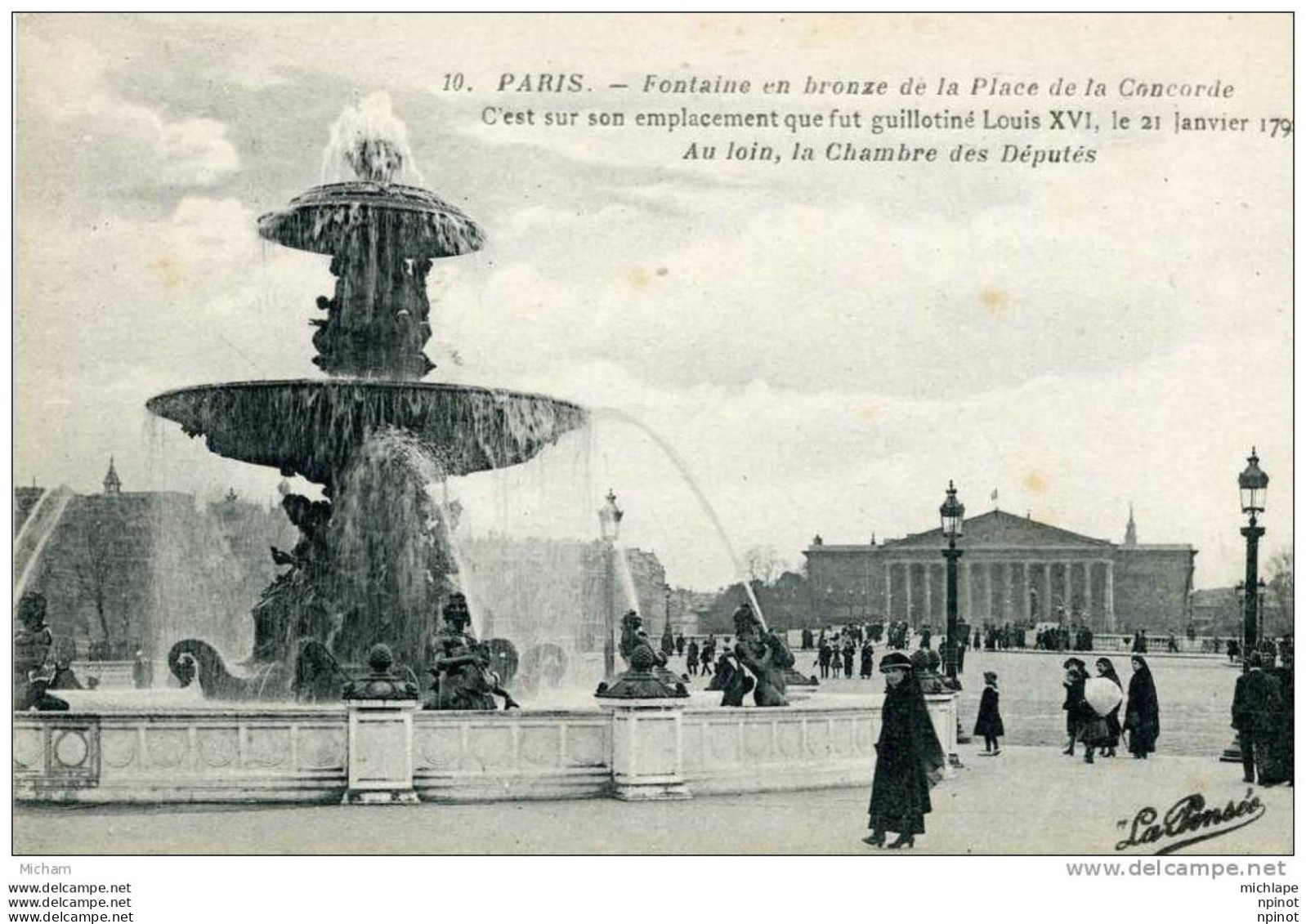 CPA  75 PARIS 8 Em   FONTAINE EN BRONZE  PLACE DE LA CONCORDE   TB ETAT - Distrito: 08