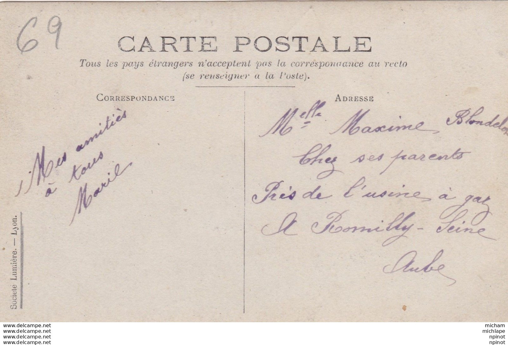 CPA 69  CARTE PHOTO - LYON - Other & Unclassified