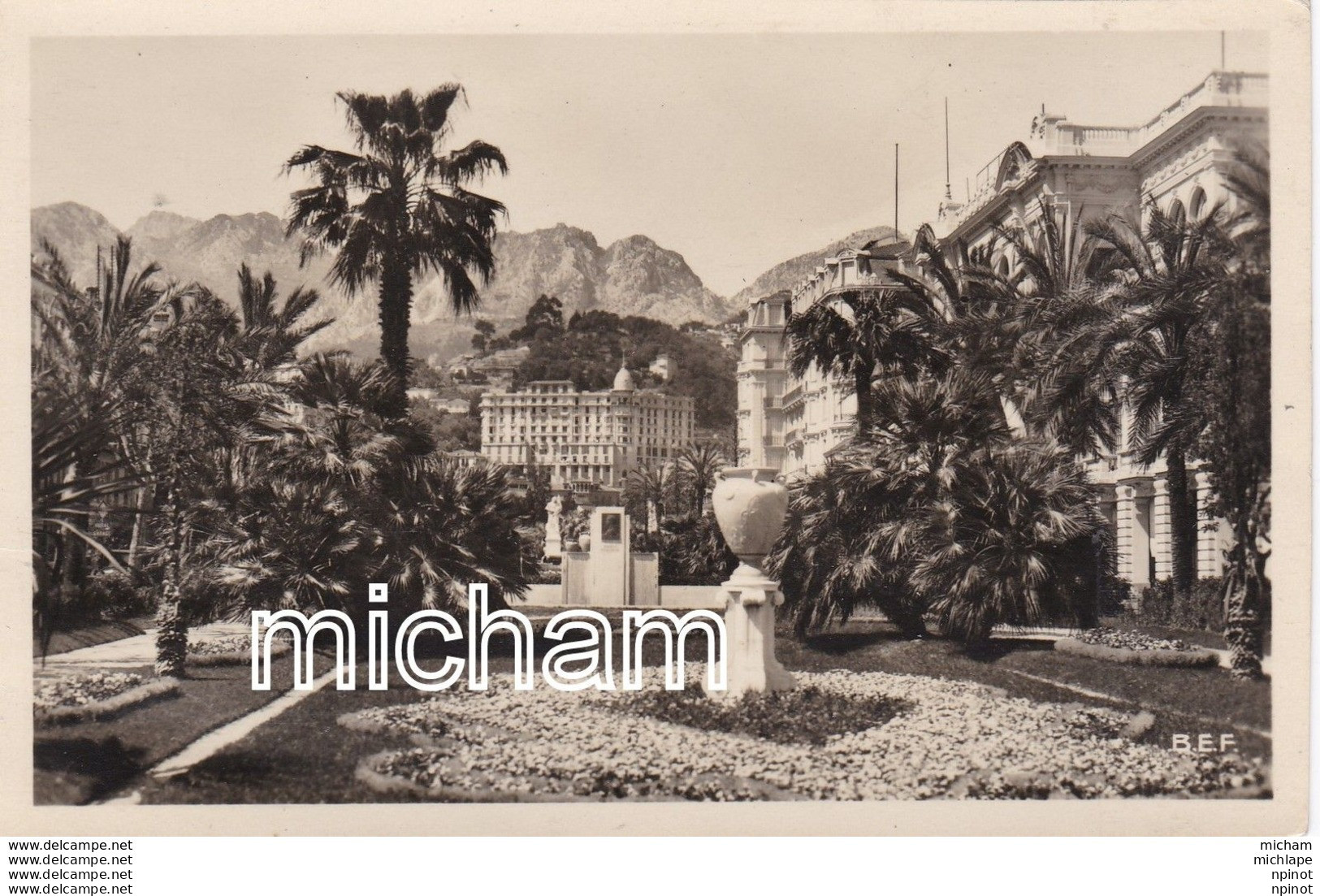 C P A 06 MENTON Jardin Public - Menton