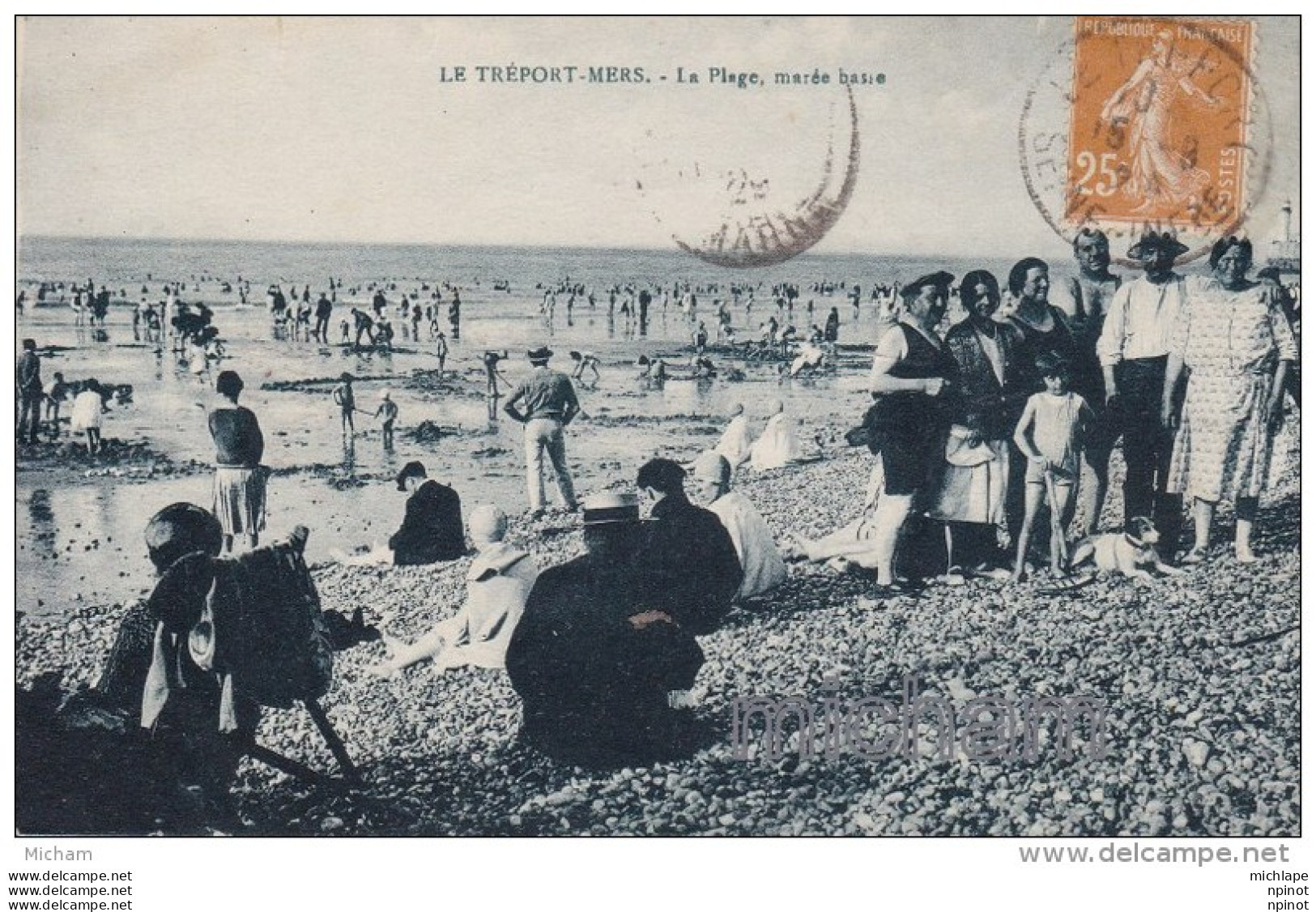 CPA  76  LE TREPORT - MERS  LA PLAGE  A  MAREE BASSE - Le Treport