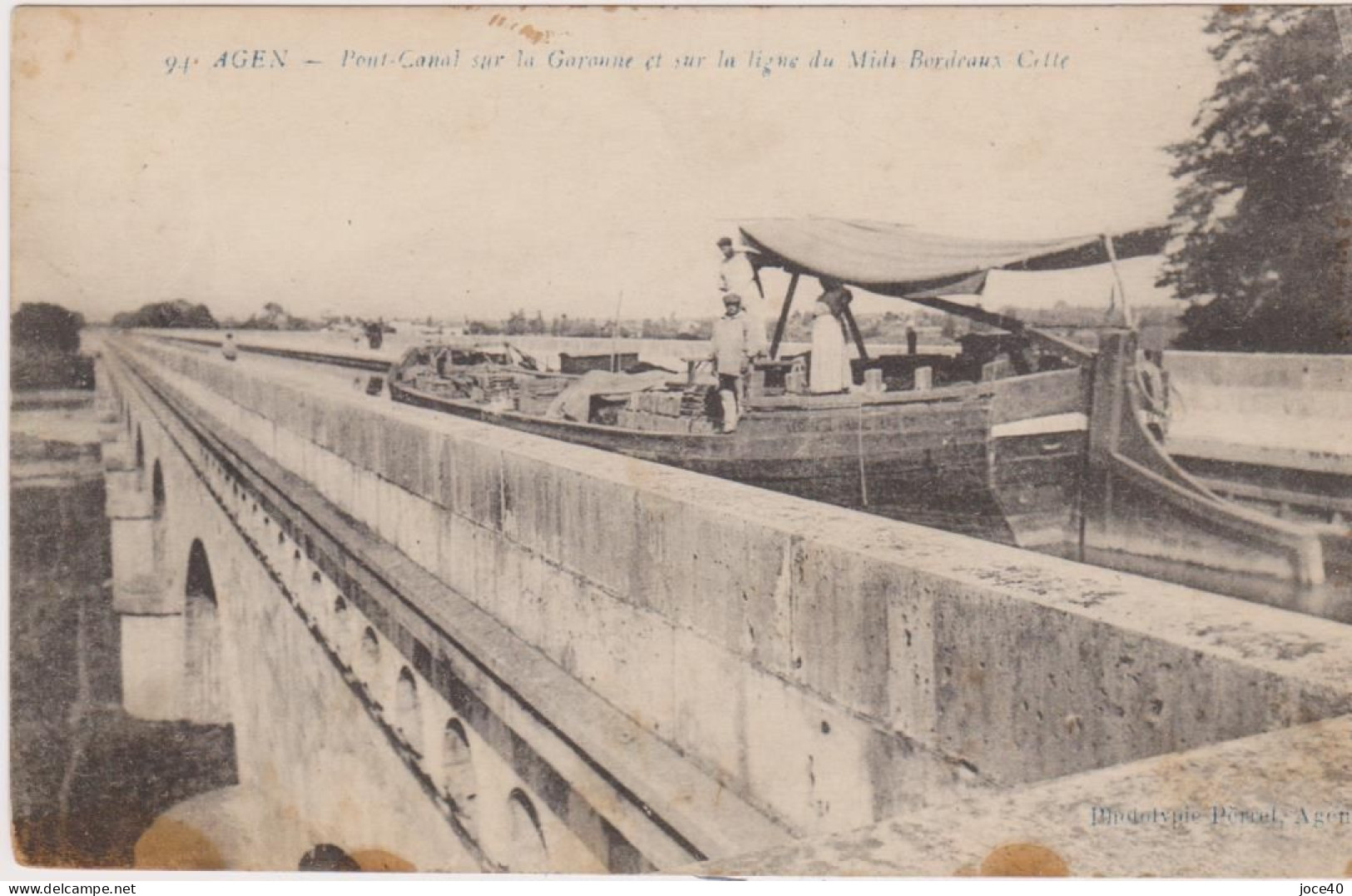 Agen, Péniche Sur Le Pont-canal - Other & Unclassified