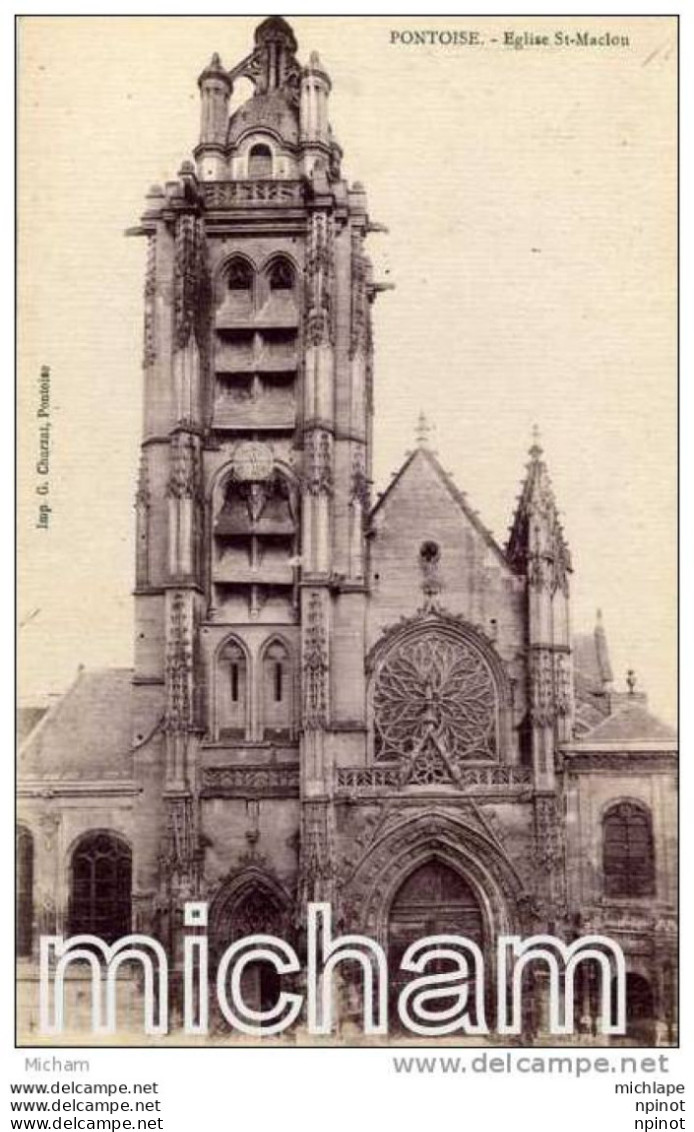 CPA  95 PONTOISE    EGLISE ST MACLOU   PARFAIT ETAT - Pontoise