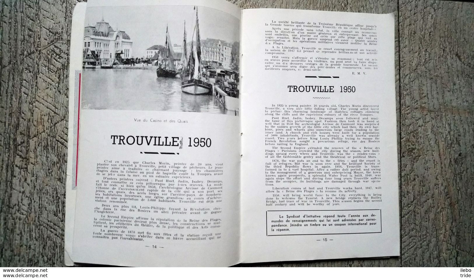 Brochure Touristique Trouville Reine Des Plages 1950 Publicités Commerces Histoire Illustré - Tourism Brochures