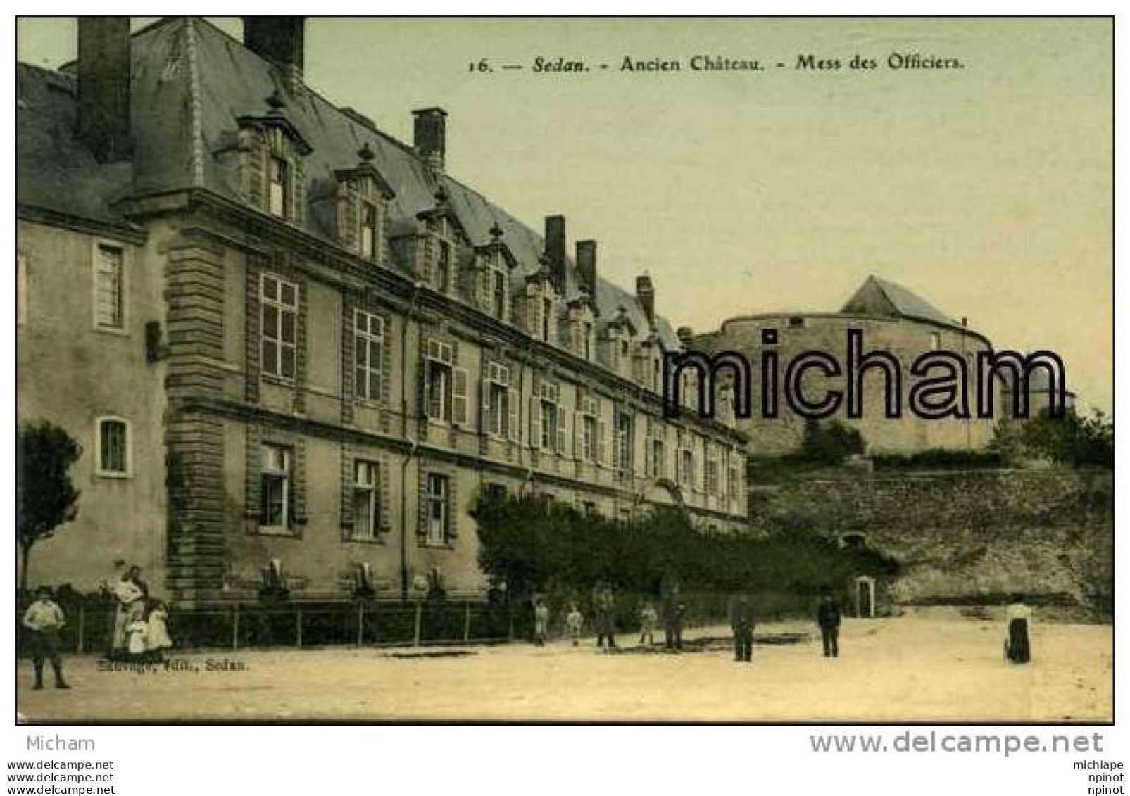 CPA  08 SEDAN  ANCIEN CHATEAU MESS DES OFFICIERS  TB ETAT COULEURS - Sedan