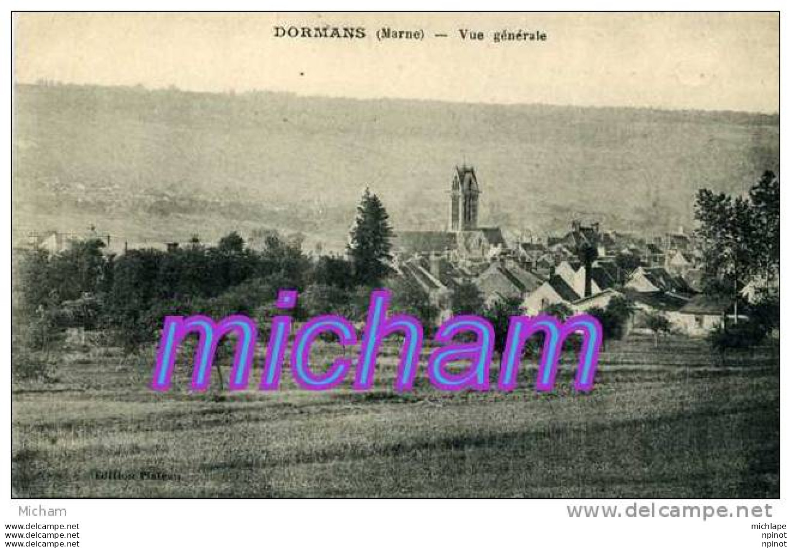 CPA   51 DORMANS   VUE GENERALE  TB ETAT - Dormans