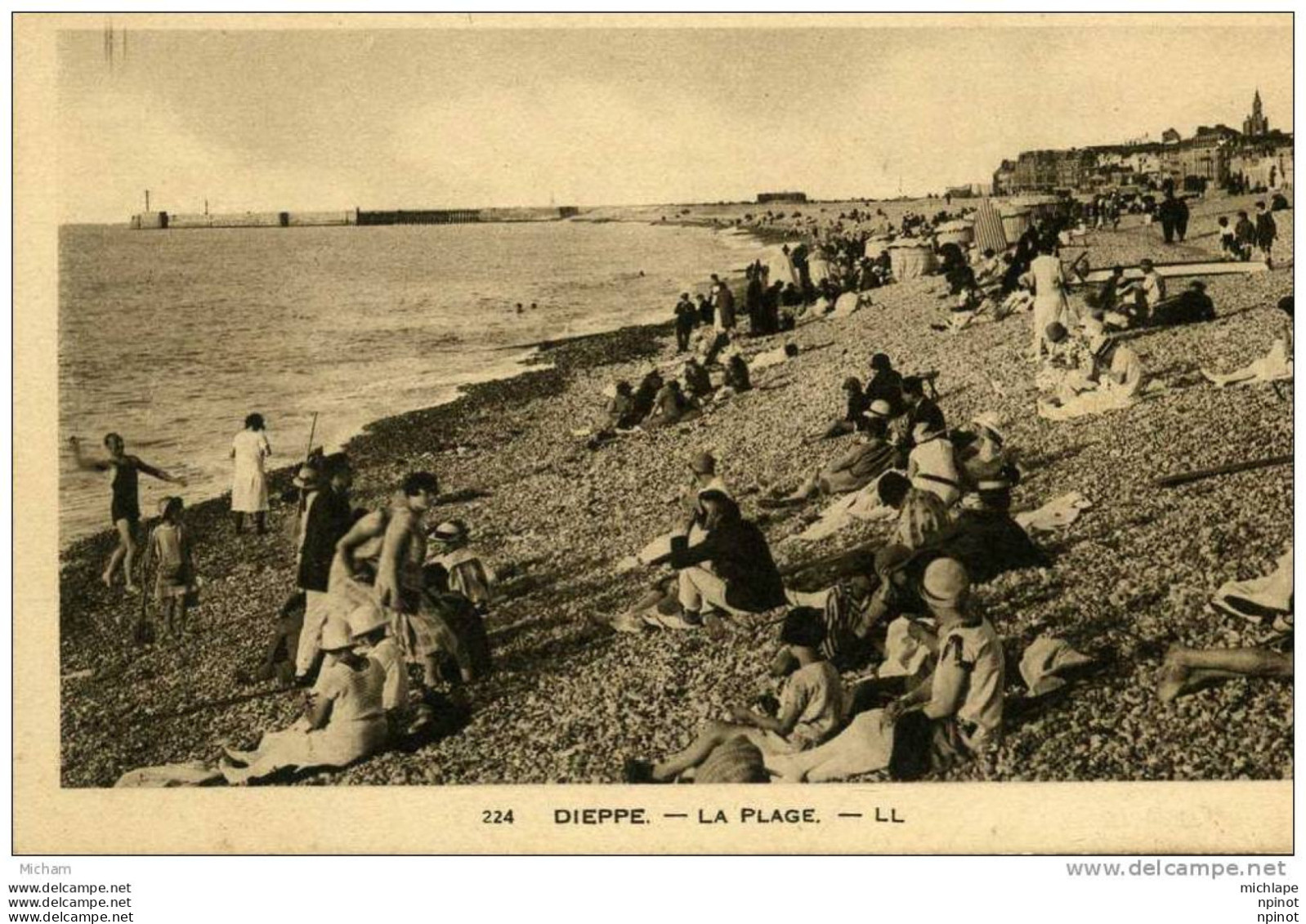 CPA 76  DIEPPE  DE LA PLAGE ANIMATION  PARFAIT ETAT - Dieppe