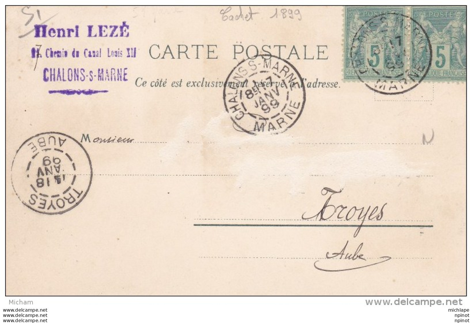 CPA 51 CHALONS   PIONNIERE  DE 1899  MULTIVUES   TB ETAT - Châlons-sur-Marne
