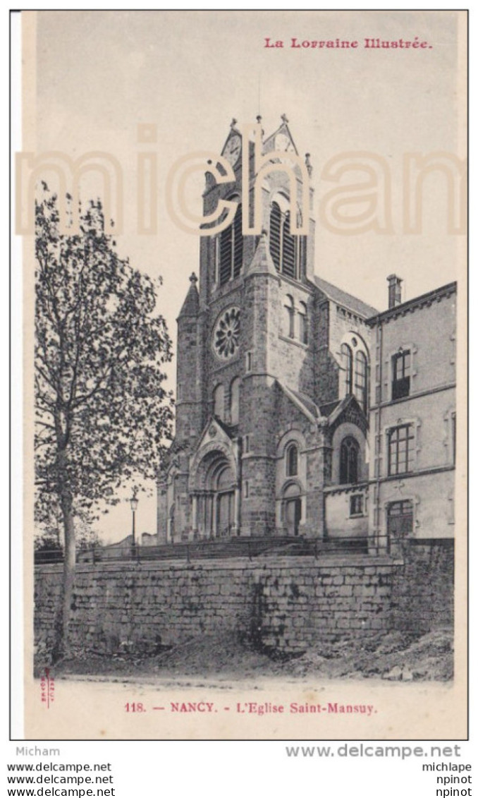 CPA 54  NANCY EGLISE  ST MANSUY  TB ETAT - Nancy