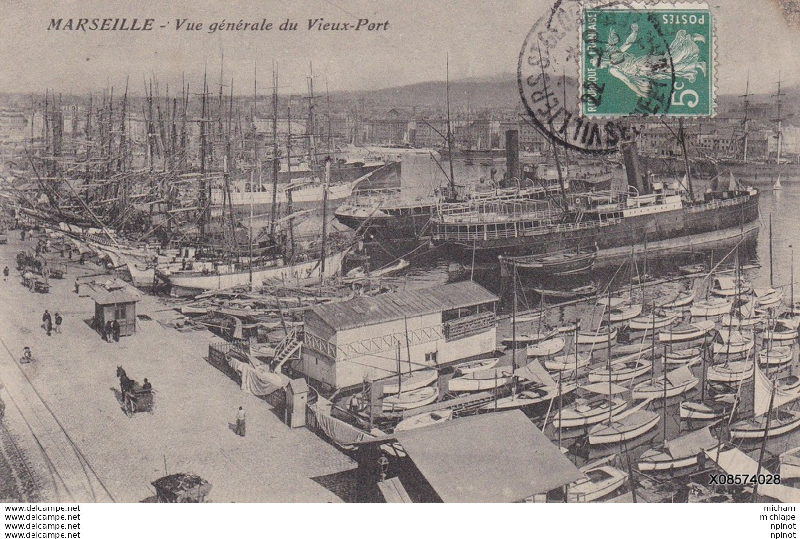 Cpa 13 Marseille Vue  Generale  Du Vieux Port   Tres Bon Etat - Old Port, Saint Victor, Le Panier