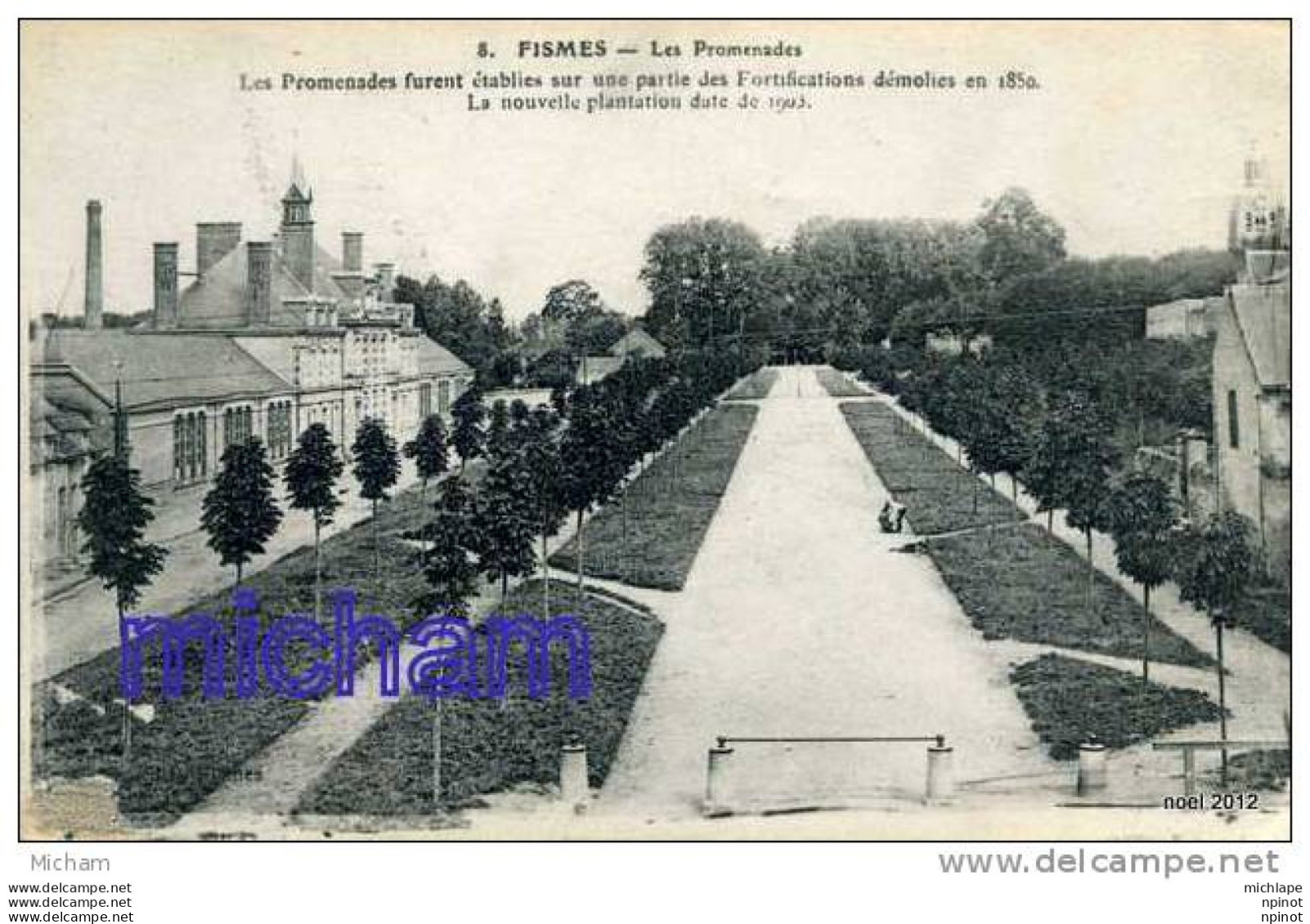 CPA 51 FISMES  PROMENADES     TB ETAT - Fismes