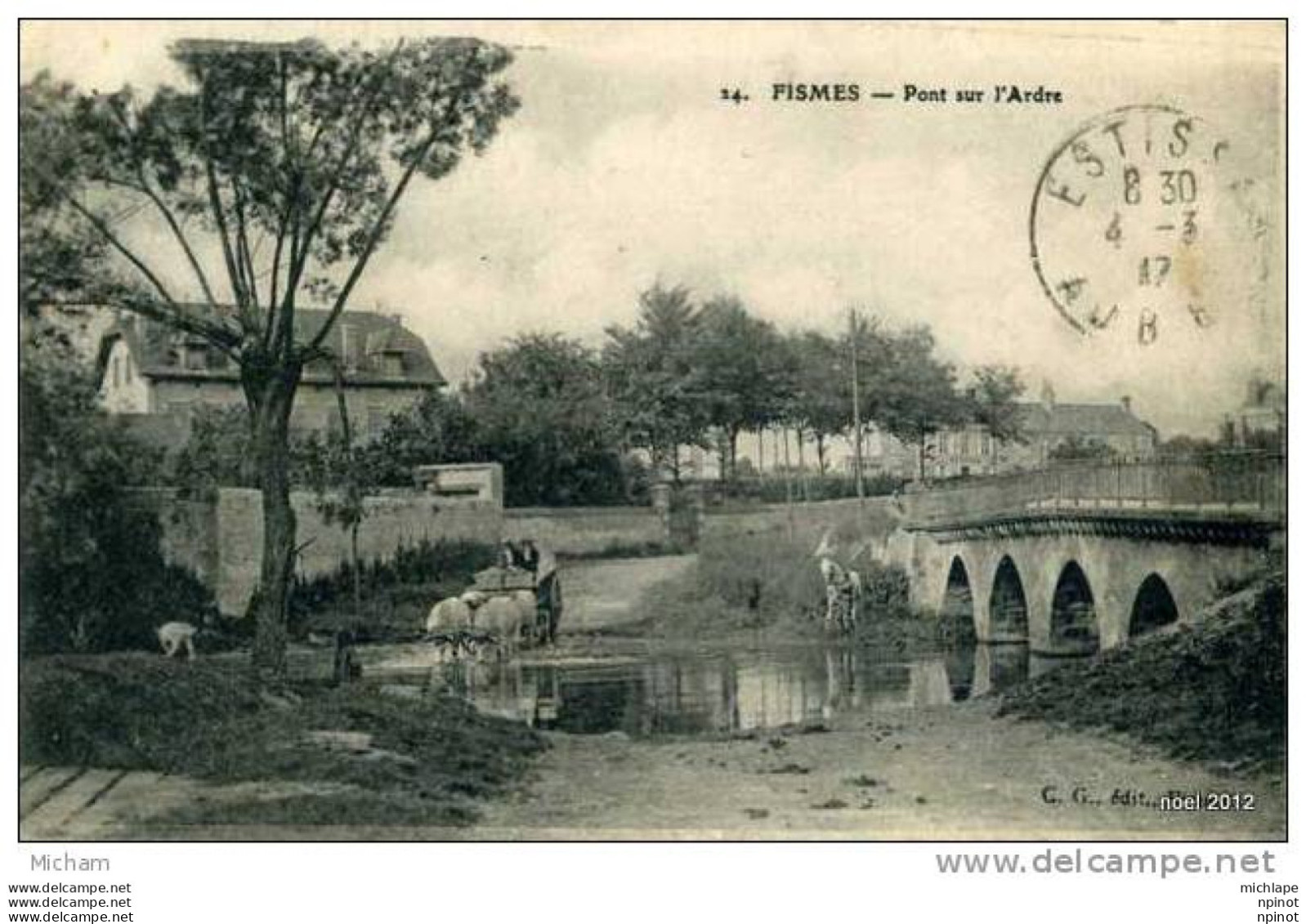 CPA 51 FISMES   PONT SUR L'ARDRE TB ETAT - Fismes