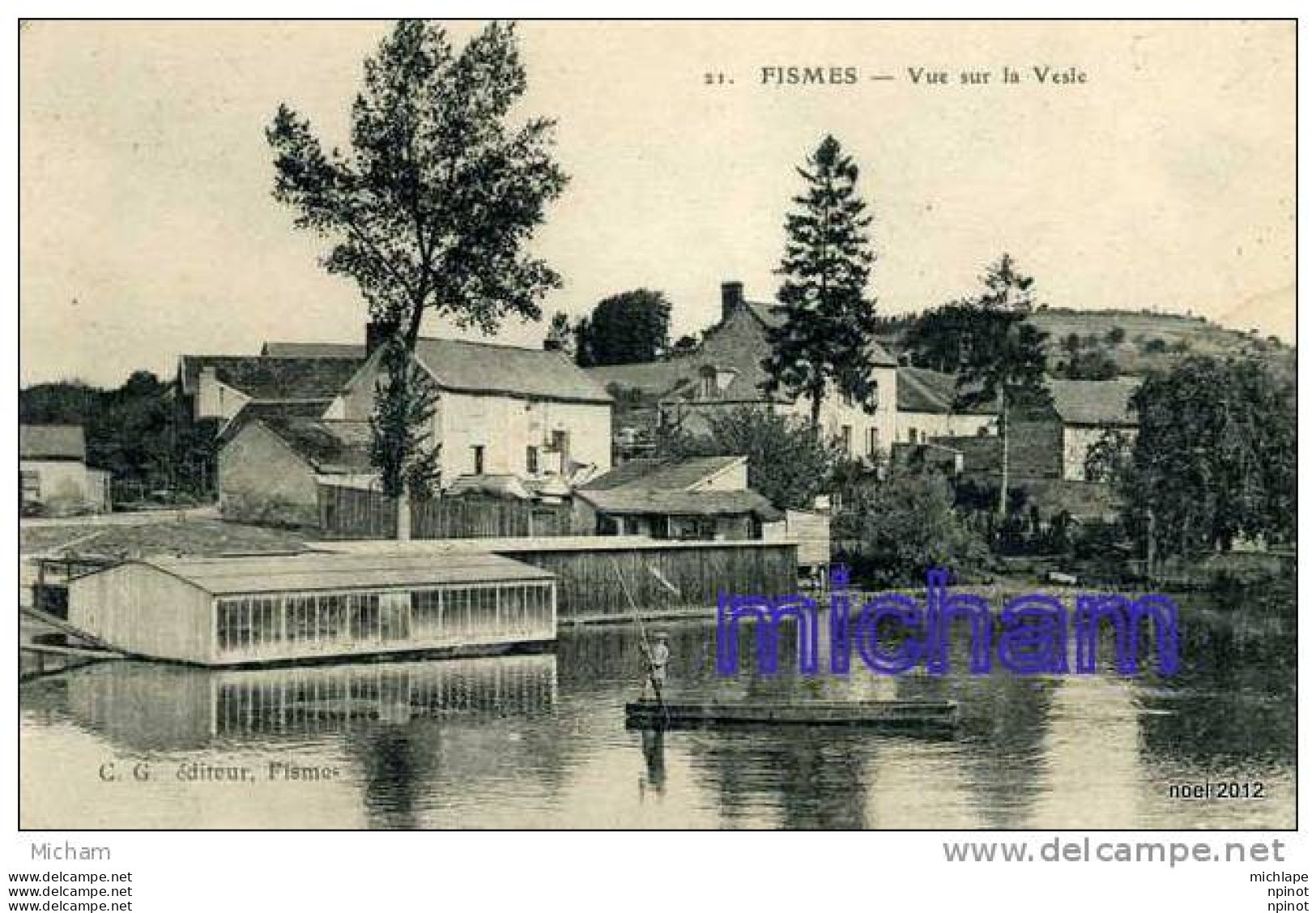 CPA 51 FISMES  VUE SUR LA VESLE     TB ETAT - Fismes