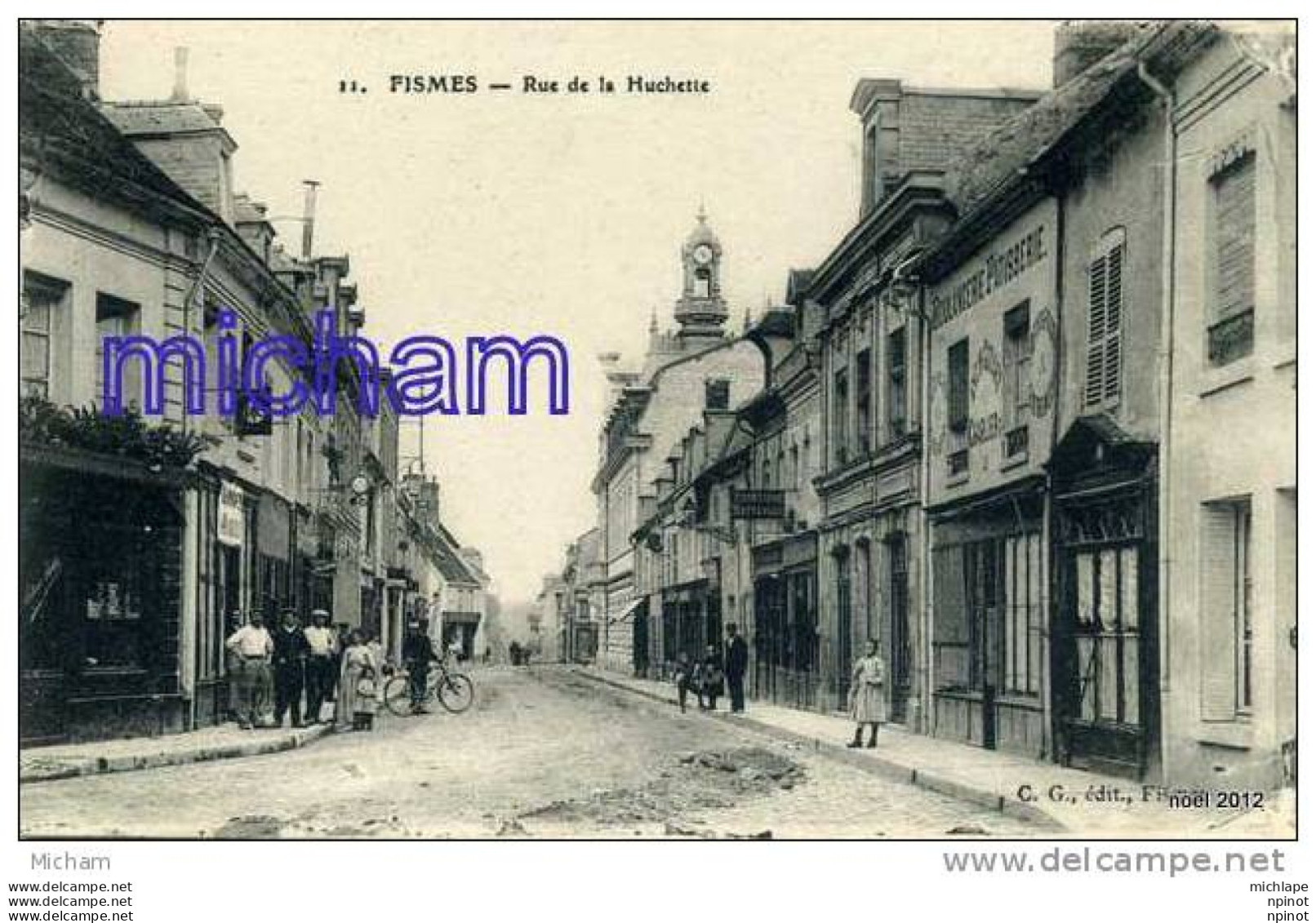 CPA 51 FISMES  RUE DE LA HUCHETTE ANIMATION     TB ETAT - Fismes