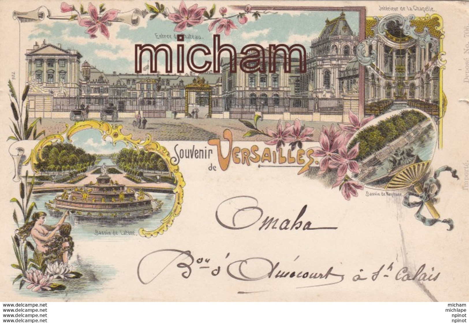 C P A 78 - VERSAILLES - Chateau    - PRECURSEUR  De 1898 Daté  Cachet Postal - Multivues - Tb Etat - Versailles (Schloß)