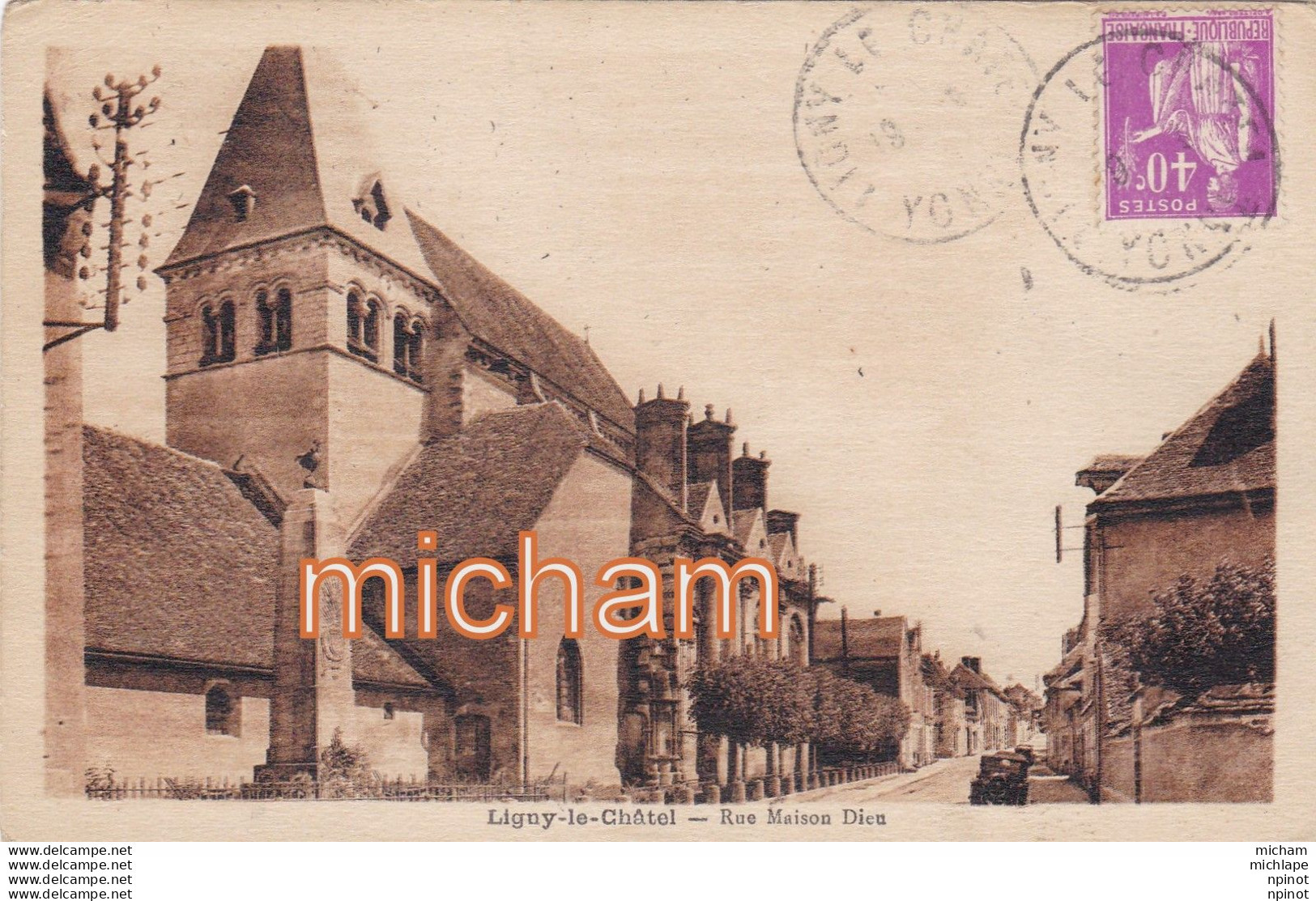 C P A   89  Ligny Le  Chatel   Rue  Maison Dieu - Ligny Le Chatel