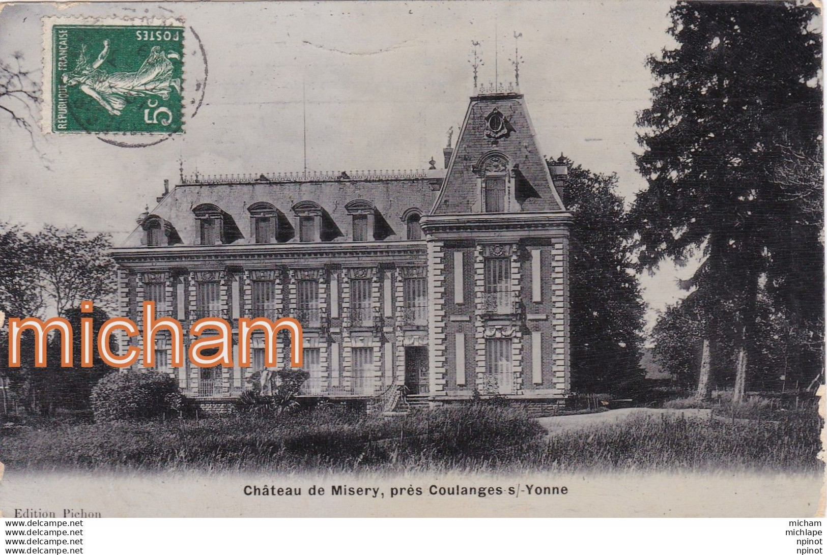 C P A   89   Chateau De  Misery  Pres De  Coulanges  Sur Yonne - Coulanges Sur Yonne