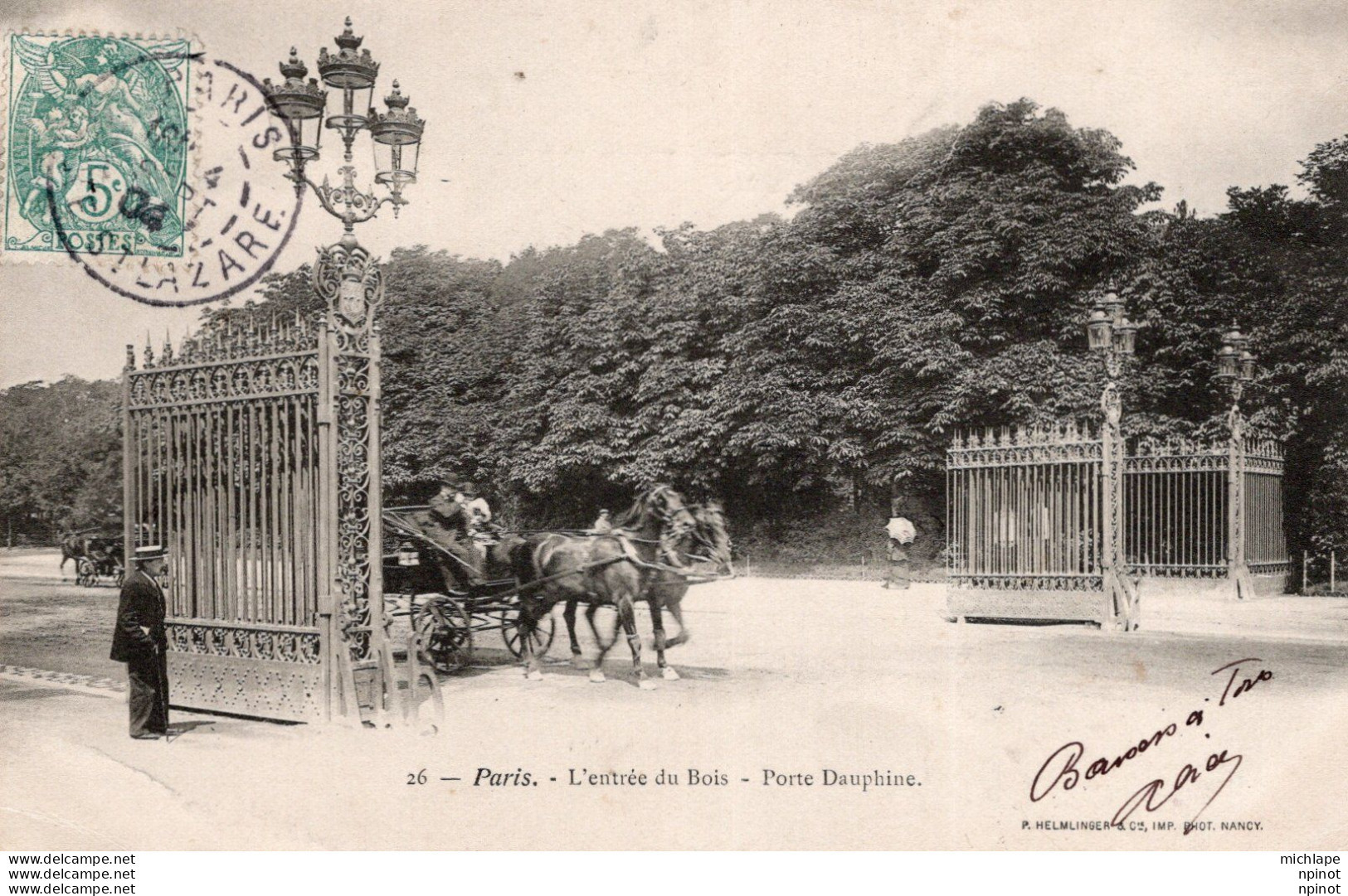 C P A  - 75 - PARIS -  16 Em  L'entrée Du Bois Porte  Dauphine - District 16