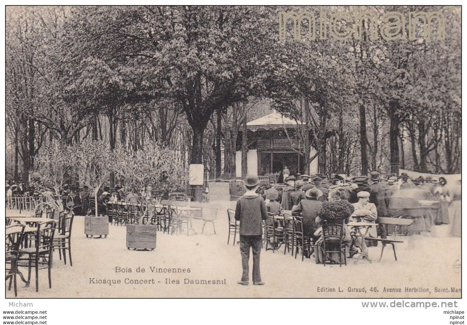 CPA 75  PARIS  12em  BOIS  DE VINCENNES  KIOSQUE  CONCERT ILES  DAUMESNIL   TB ETAT - Arrondissement: 12