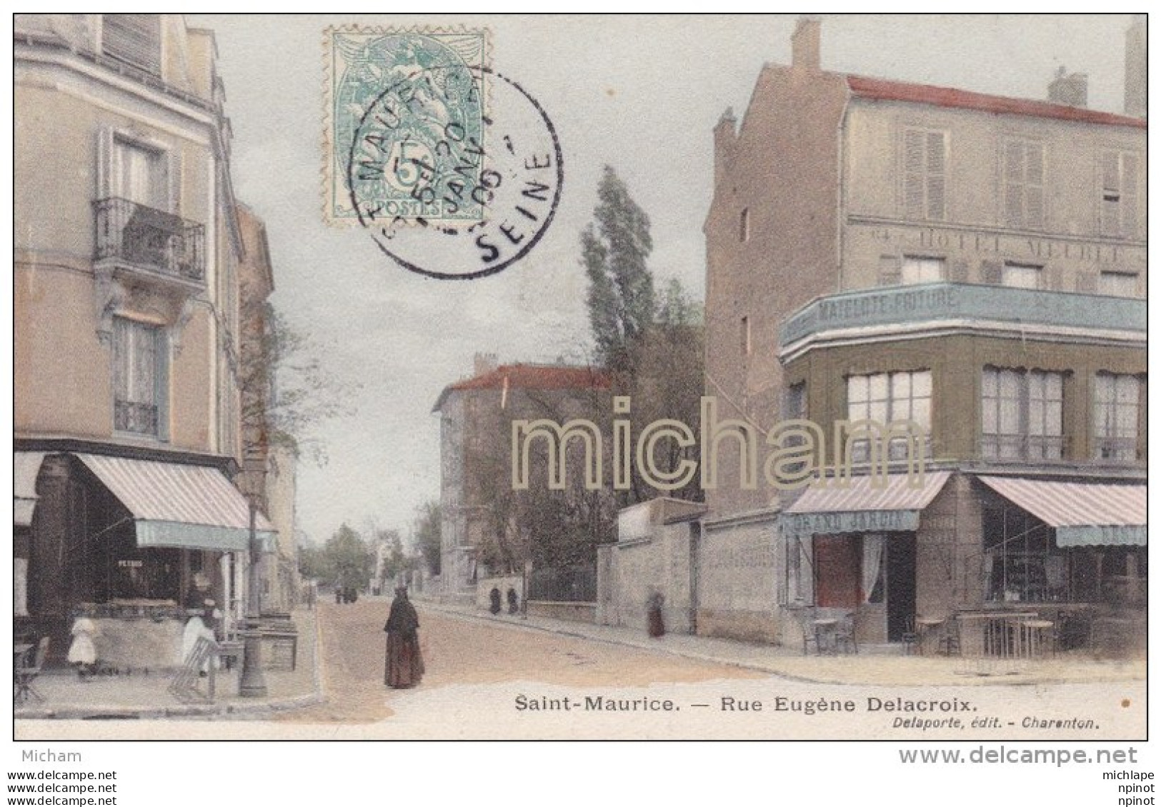 CPA 94   ST MAURICE  RUE  EUGENE  DELACROIX   TB ETAT - Saint Maurice