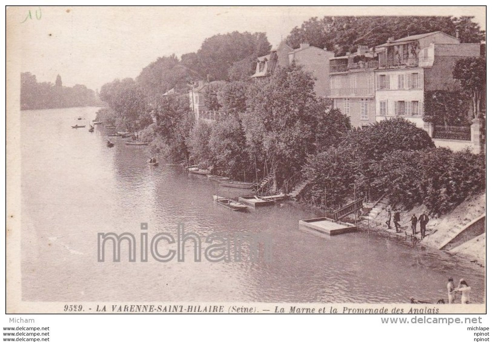 CPA 94 LA VARENNE  ST HILAIRE     LA MARNE ET LA PROMENDE  DES  ANGLAIS  TB ETAT - Autres & Non Classés